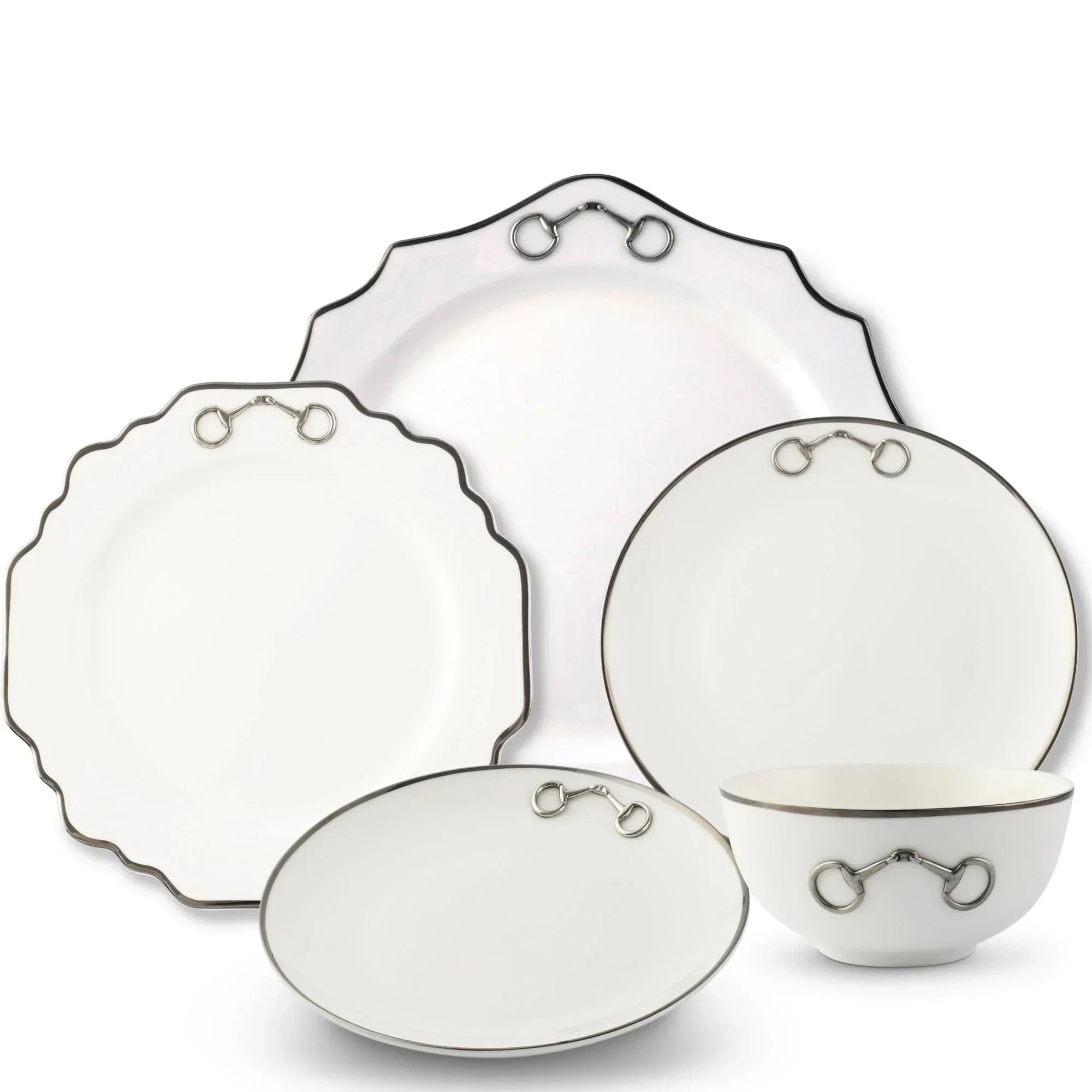 Bone China Pewter Bit Dinnerware - The Mayfair Hall
