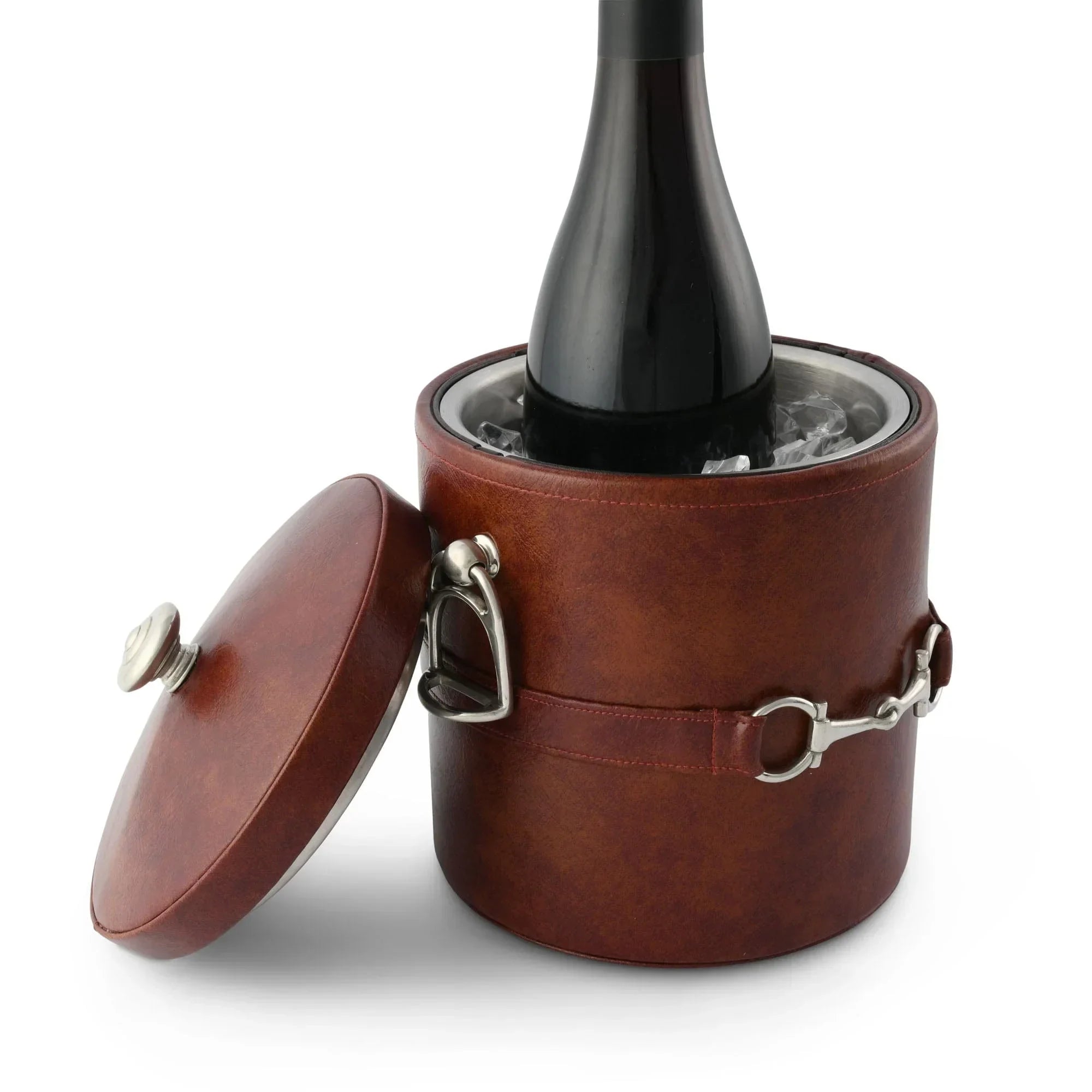 Equestrian Horse Bit Vegan Leather Ice Bucket - The Mayfair Hall