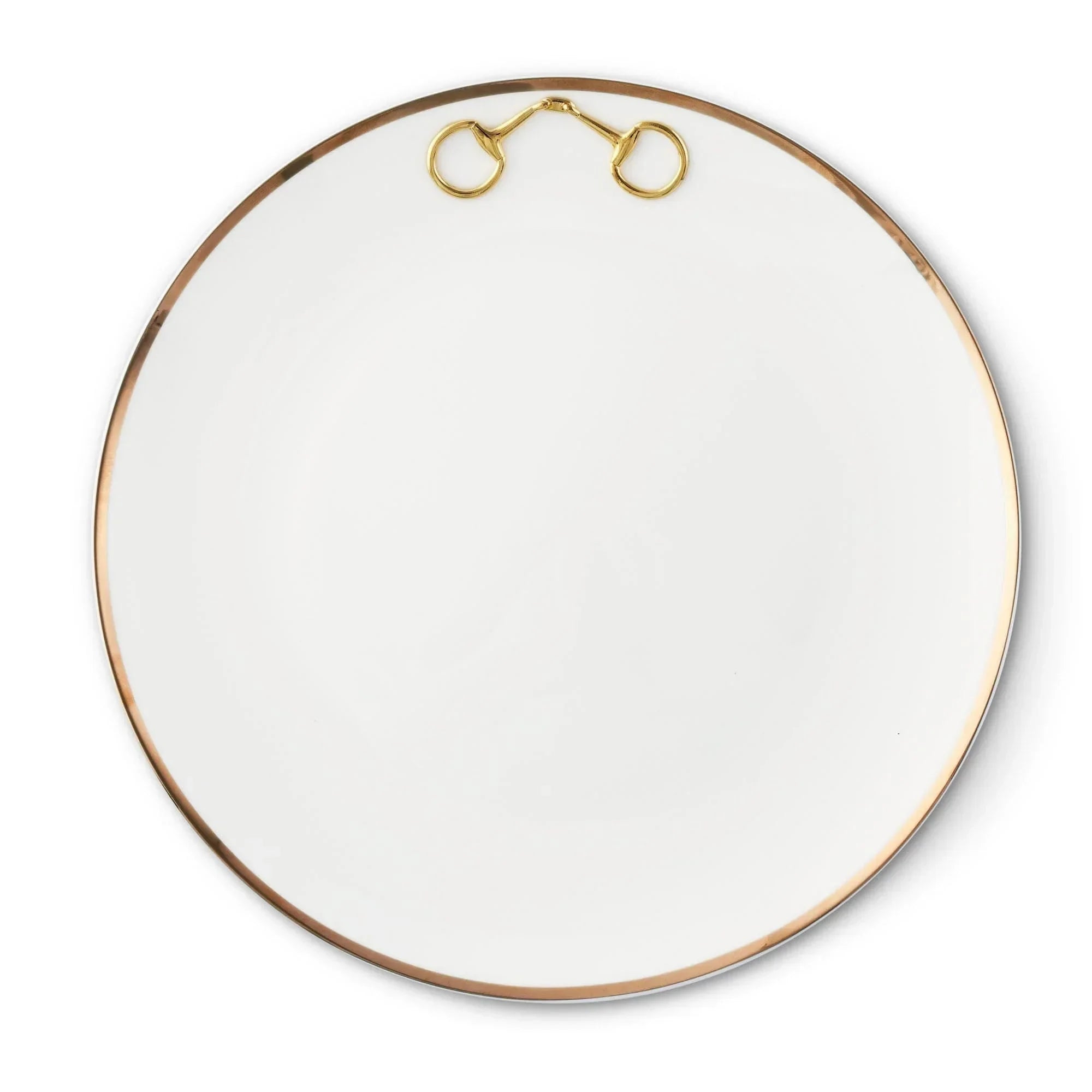 Gold Bit Bone China Round Dinner Plate Gold Rim - The Mayfair Hall
