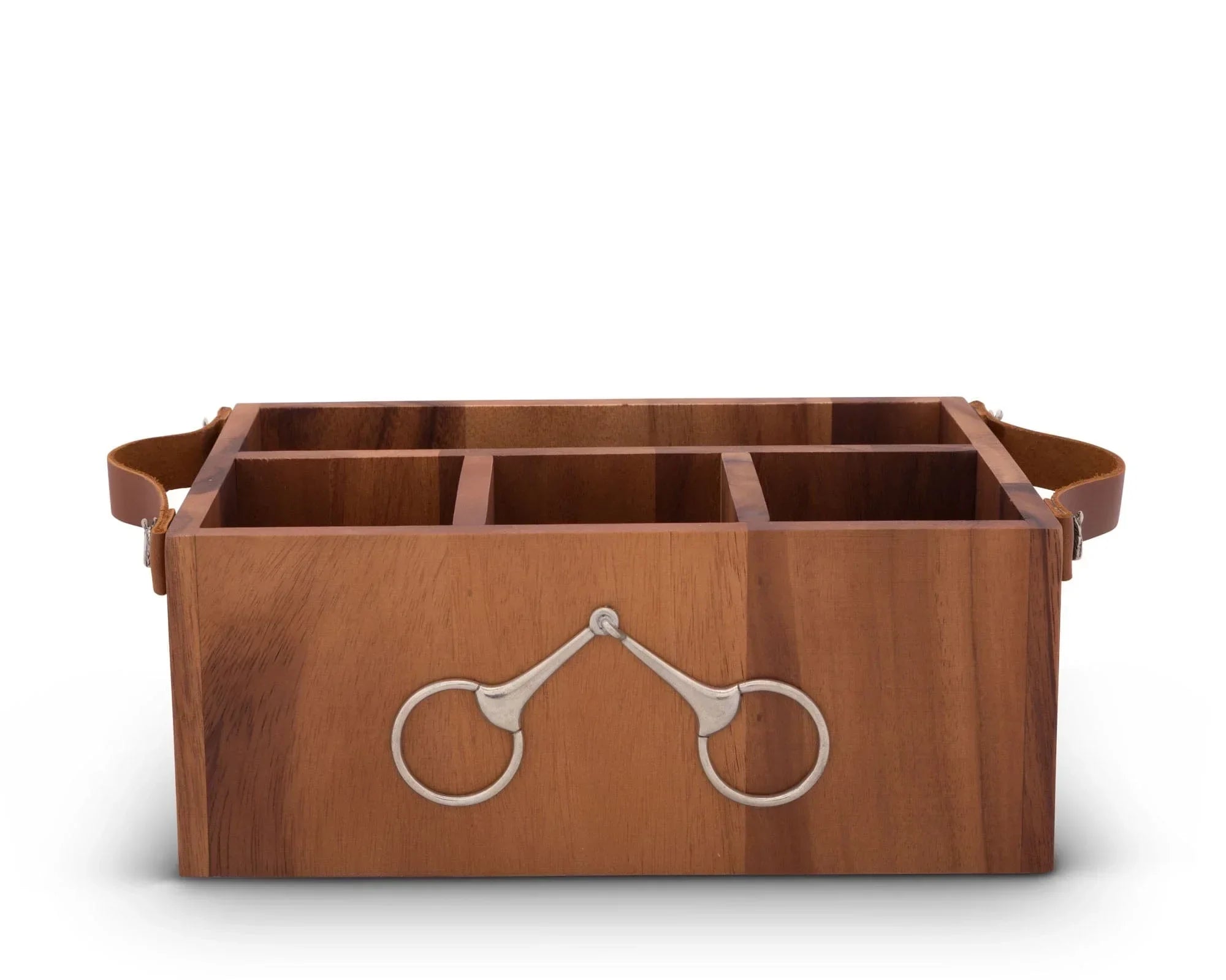 Horse Bits Leather Handles Flatware Caddy - The Mayfair Hall