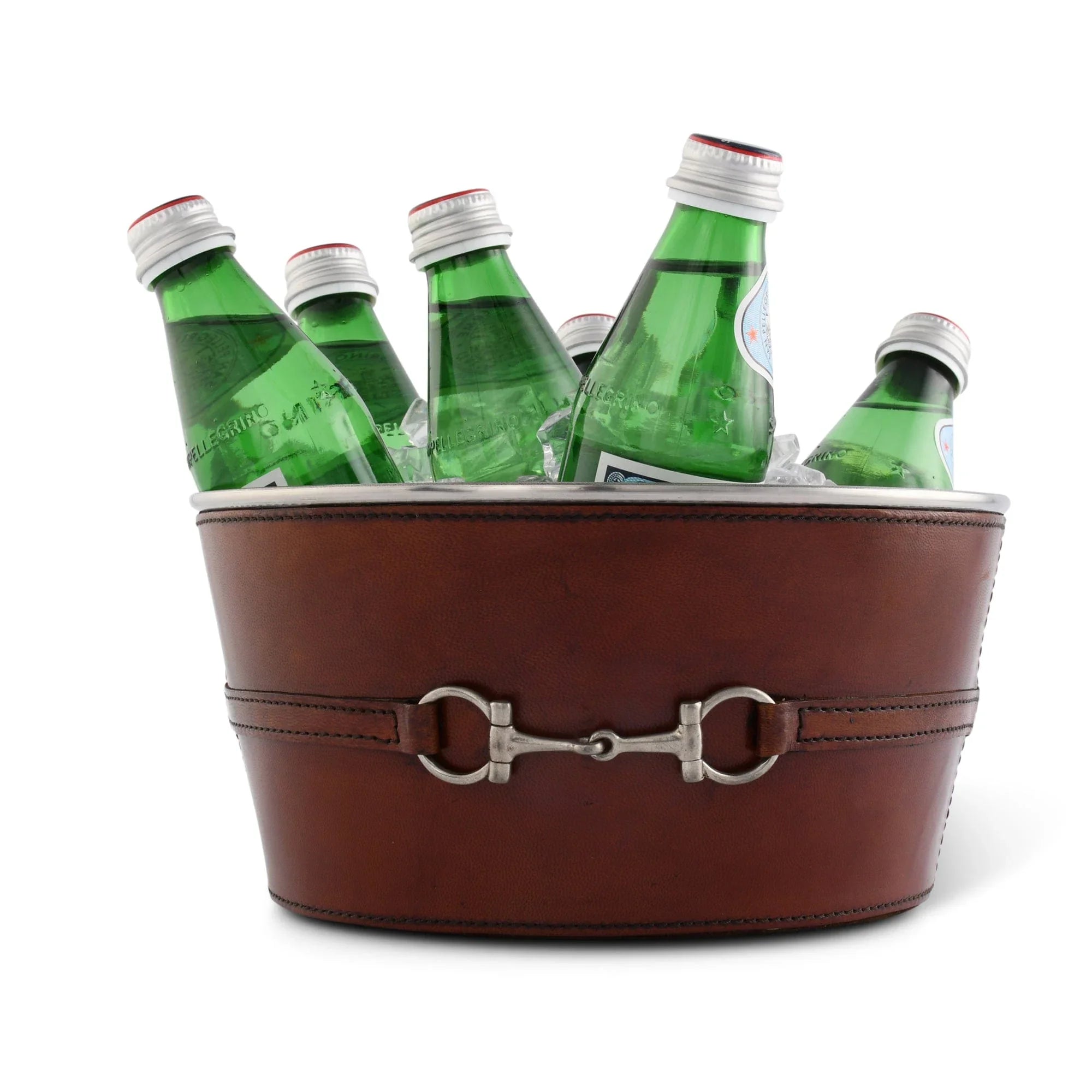 Premium Genuine Leather Bit Ice Tub – Sophisticated Beverage Cooler - The Mayfair Hall