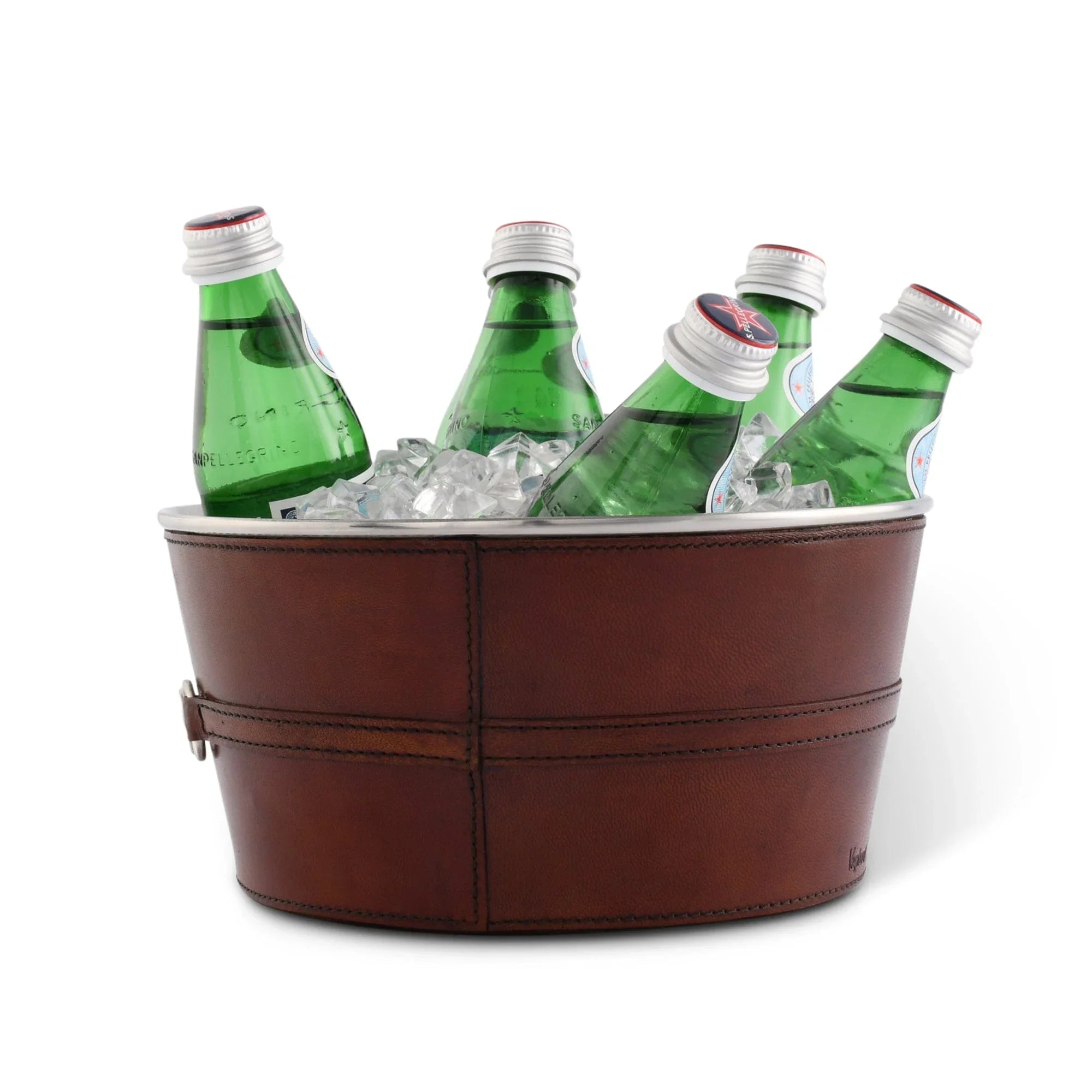 Premium Genuine Leather Bit Ice Tub – Sophisticated Beverage Cooler - The Mayfair Hall