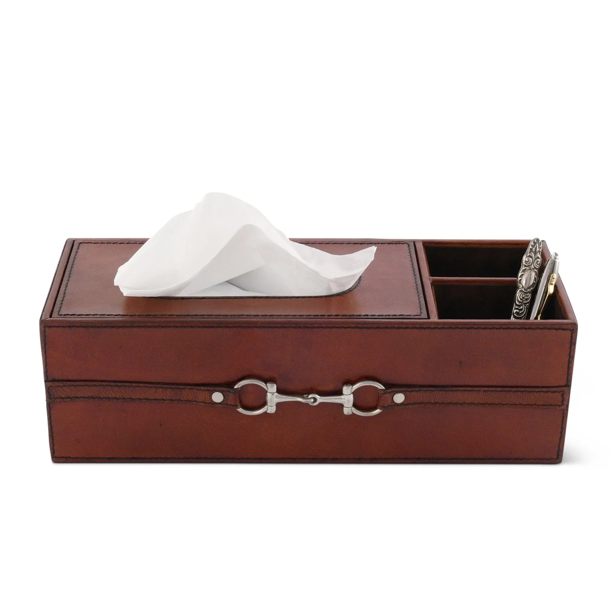 Premium Genuine Leather Bit Office Tissue Box - The Mayfair Hall