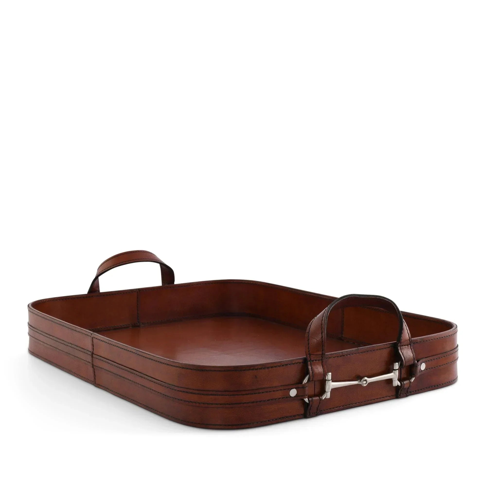 Premium Genuine Leather Bit Serving Tray – Perfect for Entertaining - The Mayfair Hall