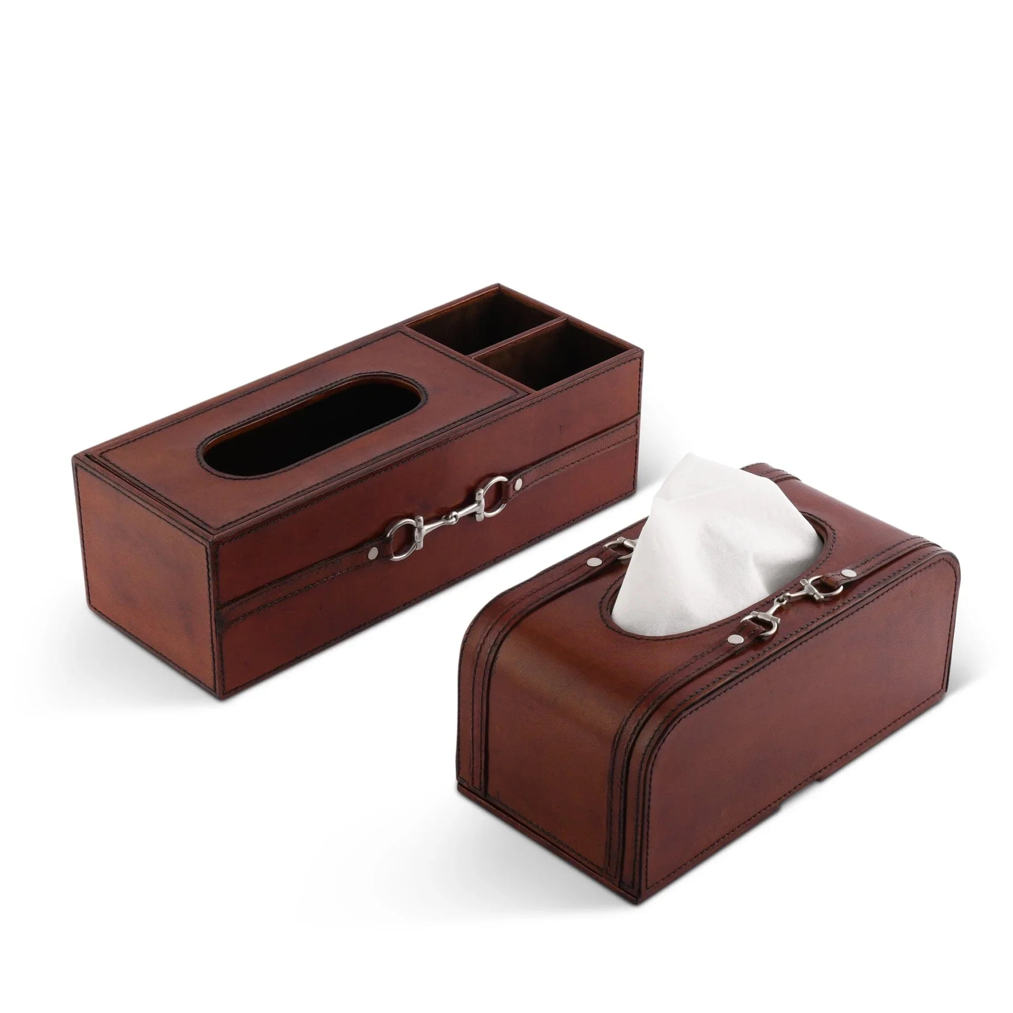 Premium Genuine Leather Bit Tissue Box - The Mayfair Hall