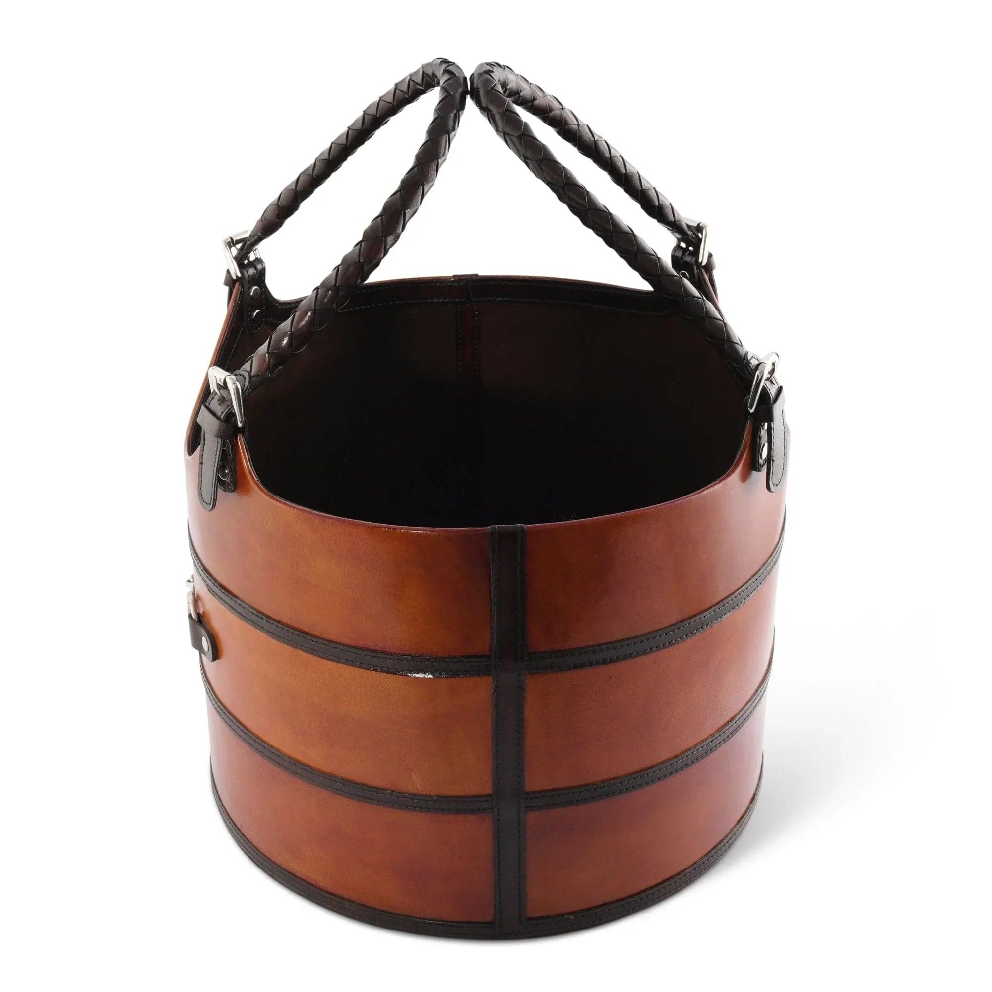 Premium Genuine Leather Equestrian Bit Magazine Basket – Stylish Home and Office Organizer - The Mayfair Hall