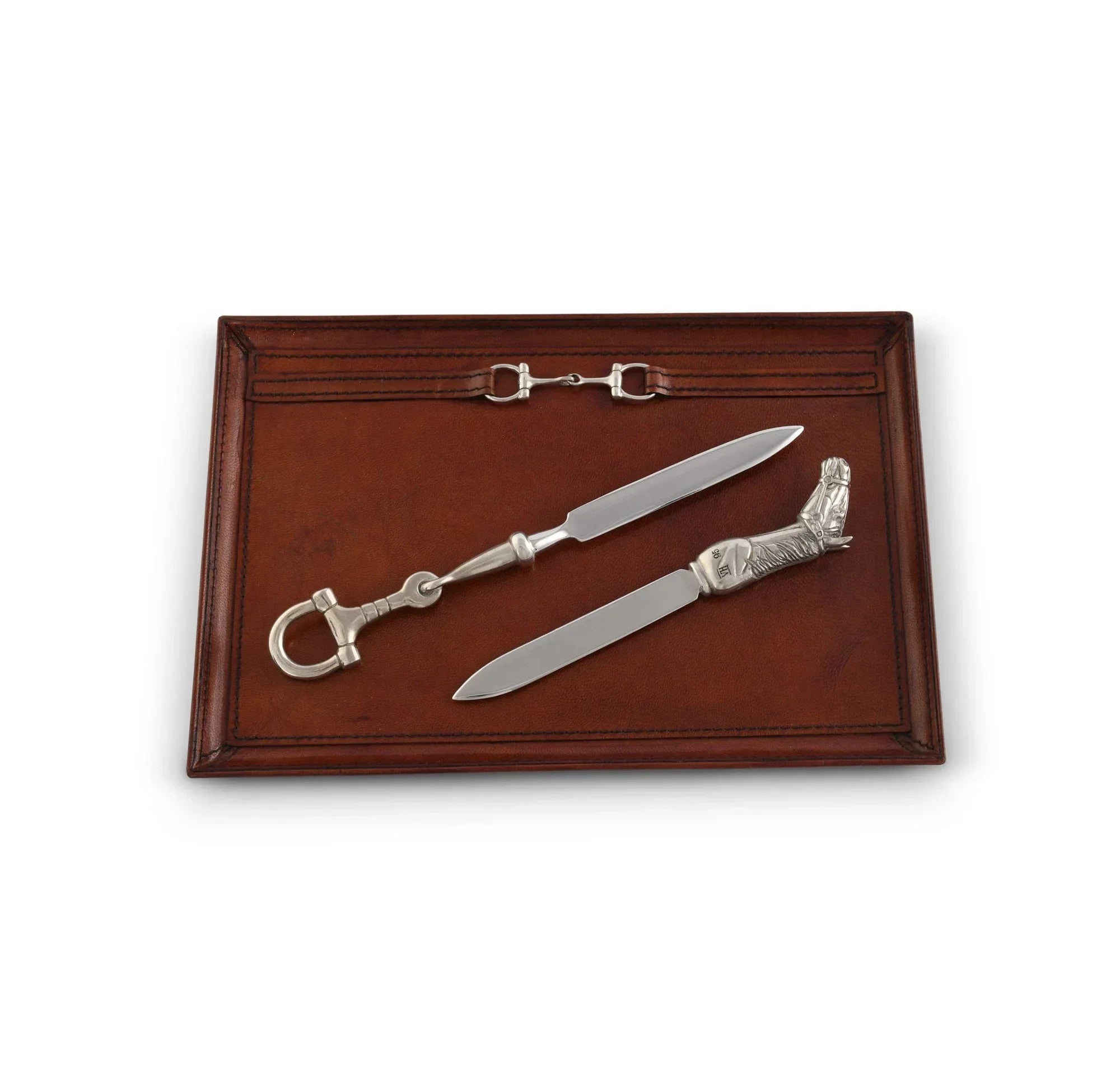 Premium Genuine Leather Equestrian Bit Catchall Tray - The Mayfair Hall