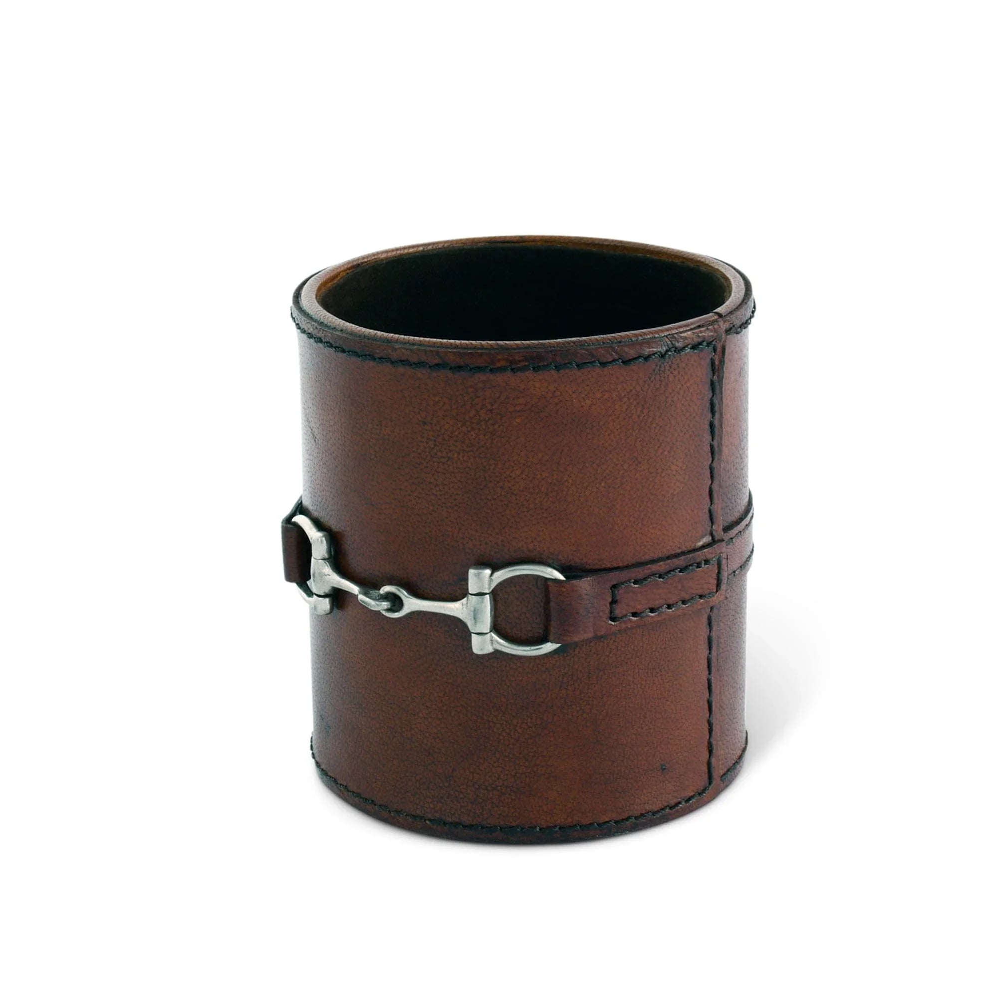 Premium Genuine Leather Stirrup Office Pen Holder - The Mayfair Hall