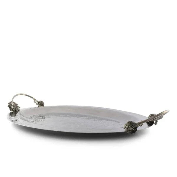Artichoke Handle Large Steel Serving Tray - The Mayfair Hall