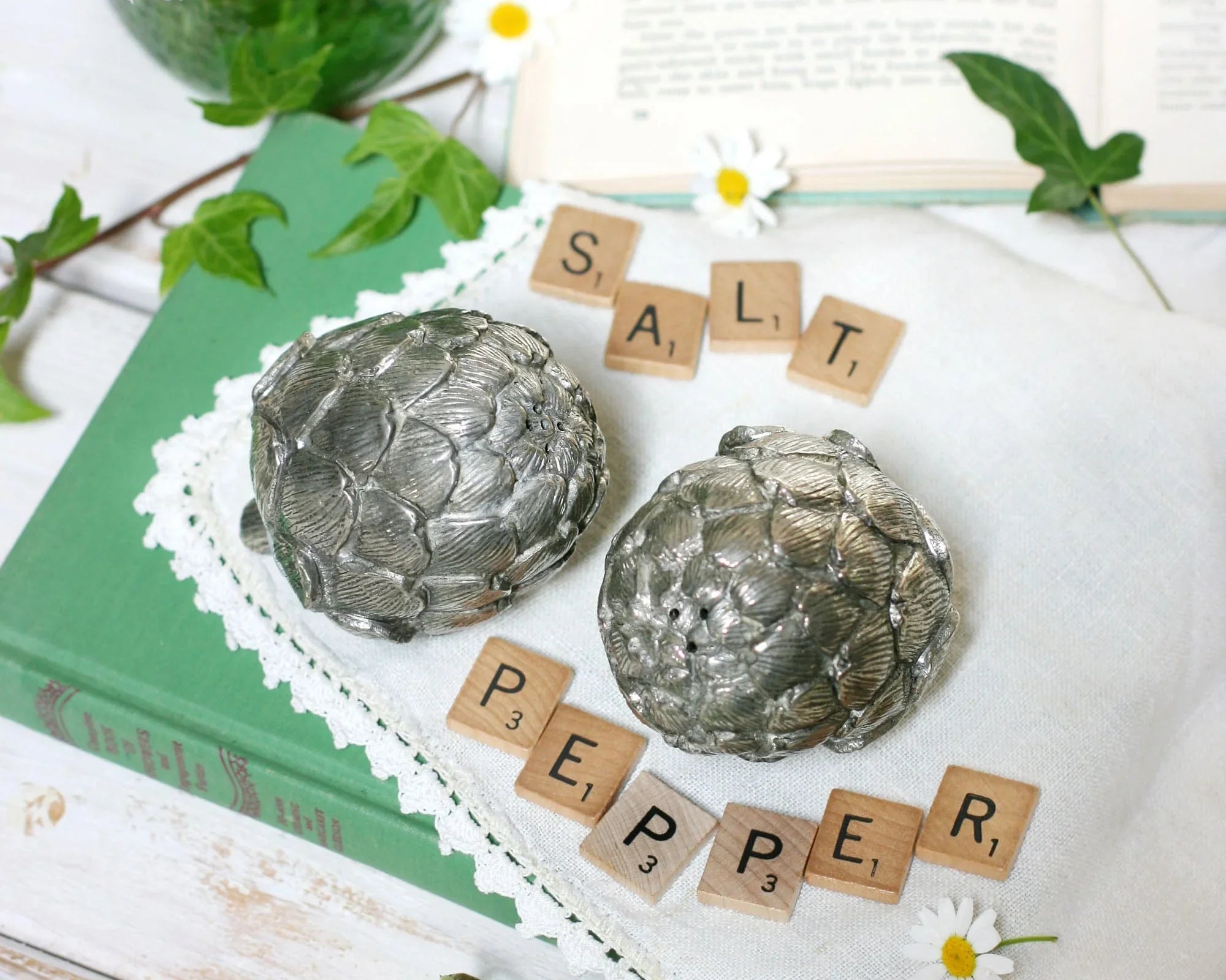 Artichoke Salt & Pepper Set - The Mayfair Hall