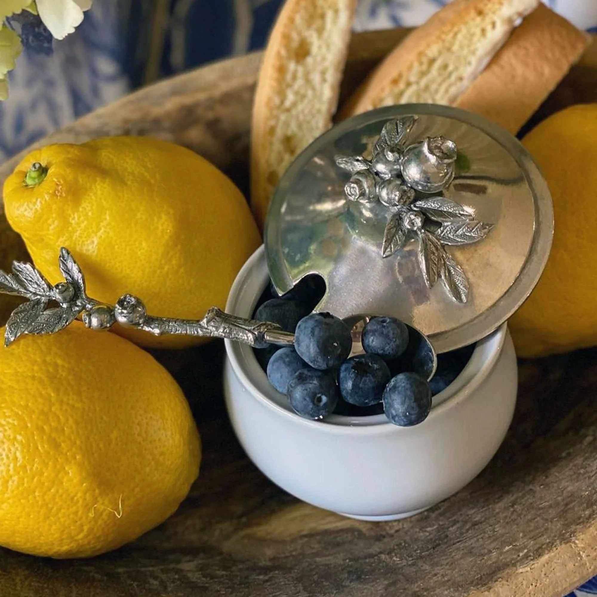 Blueberry Sugar Bowl and Spoon - The Mayfair Hall