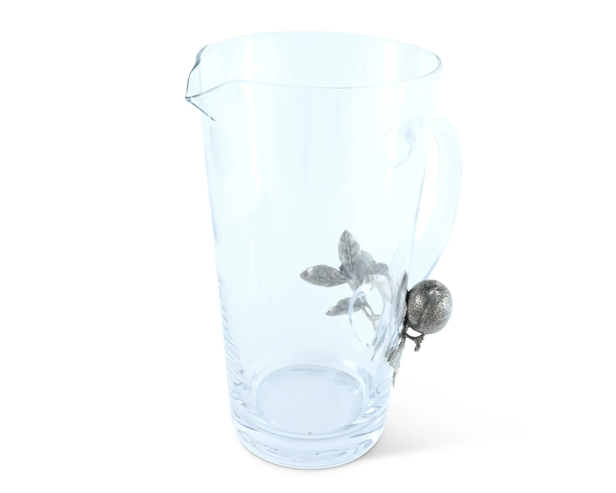 Glass Pitcher Pewter Lemon Bouquet Handle - The Mayfair Hall