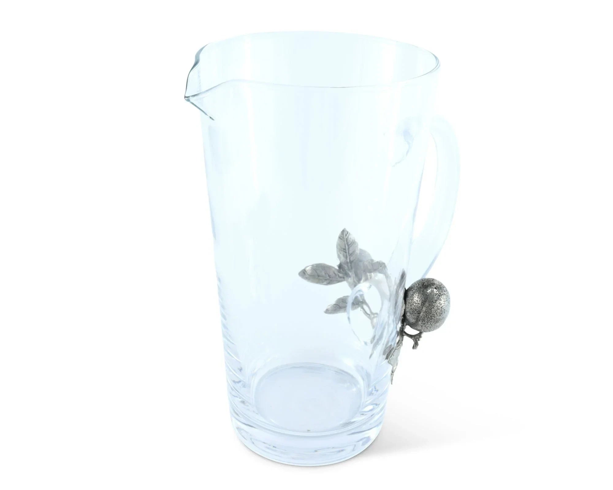 Glass Pitcher Pewter Lemon Bouquet Handle - The Mayfair Hall