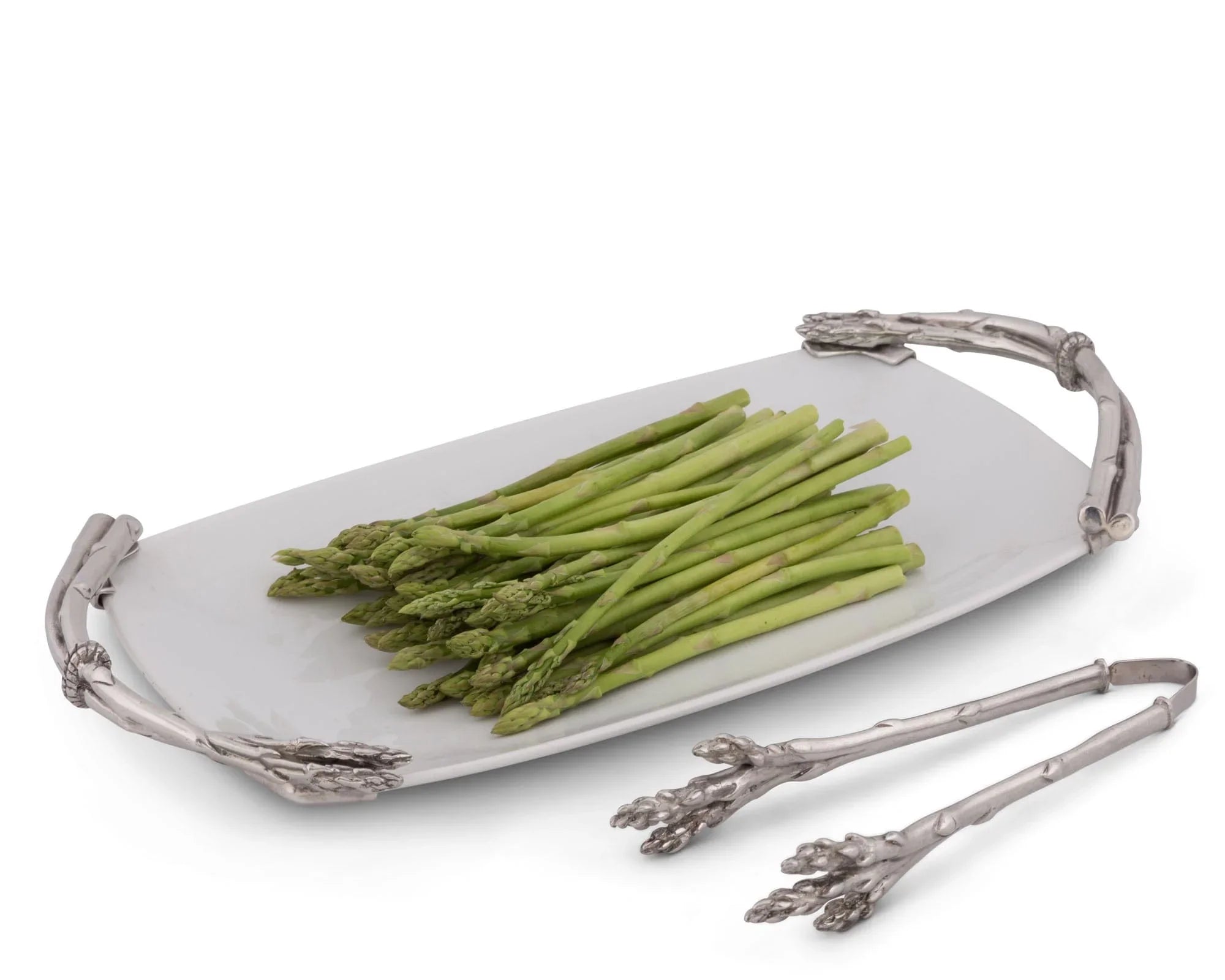 Pewter Asparagus Pattern Tongs - The Mayfair Hall