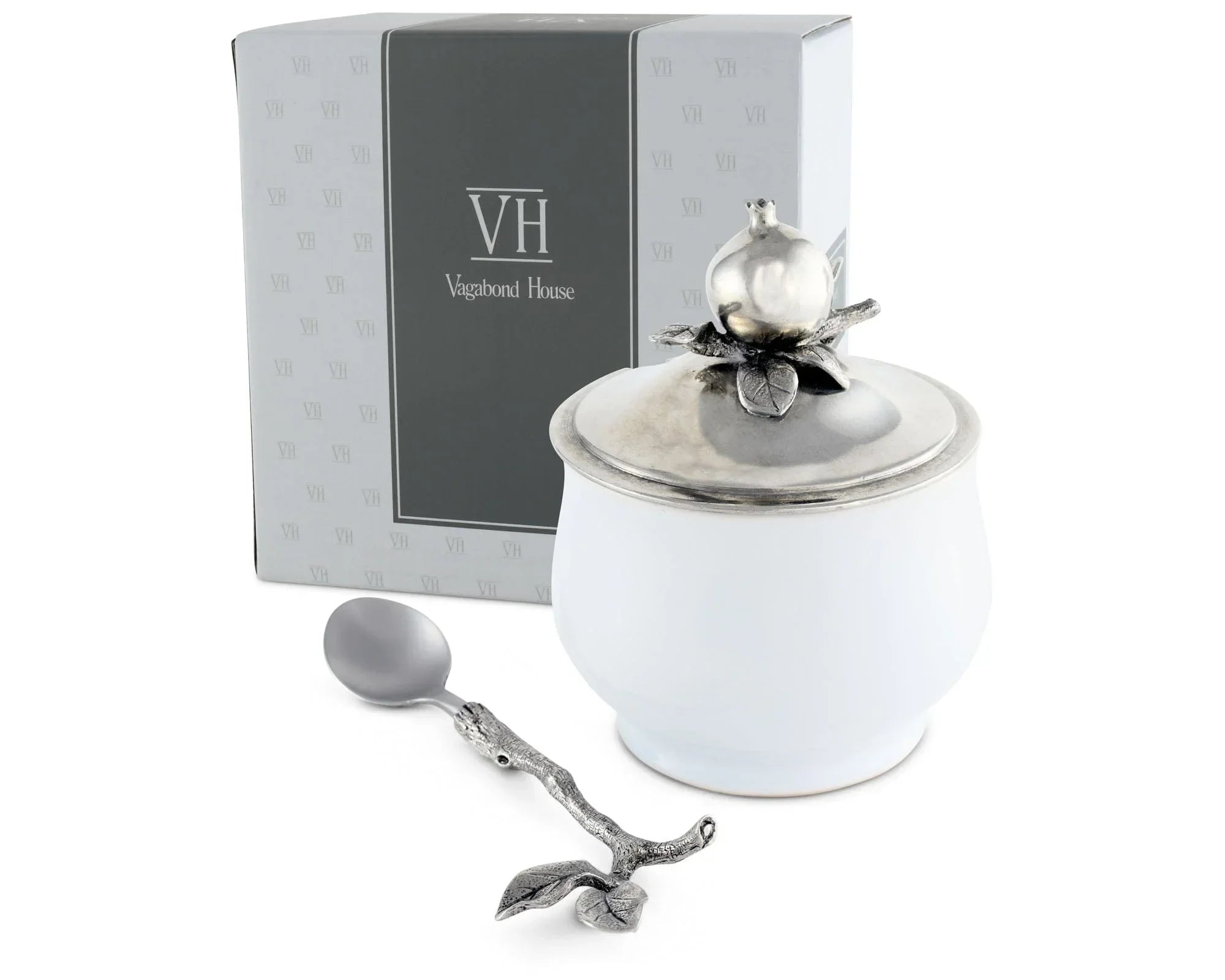 Pomegranate Sugar Bowl and Spoon - The Mayfair Hall