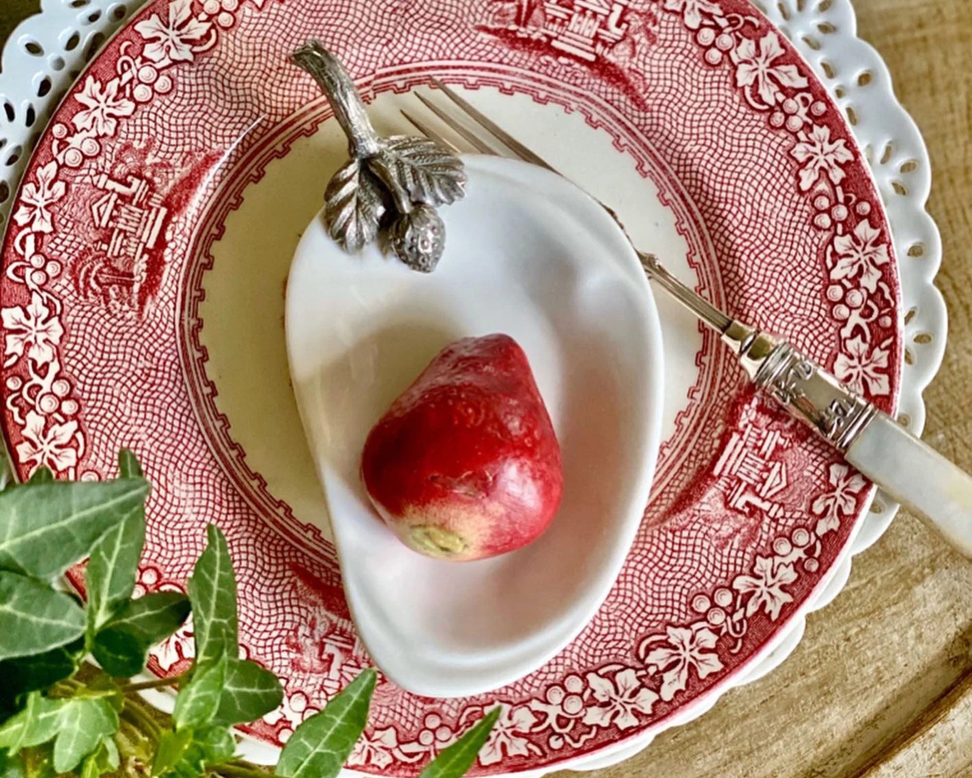 Strawberry Jam Server / Spoon Rest - The Mayfair Hall