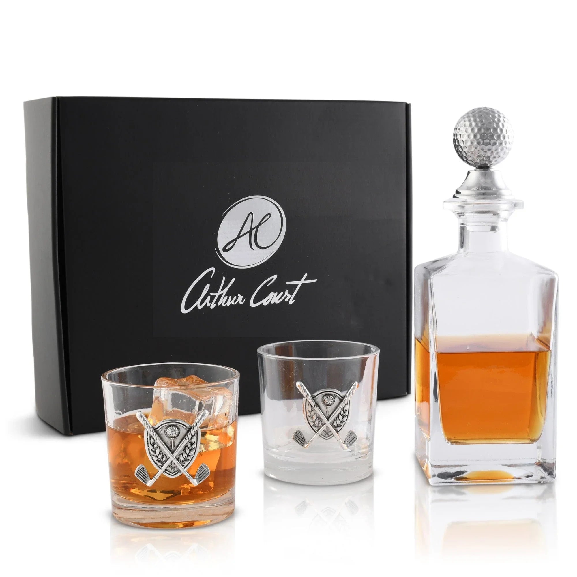 Golf Decanter Set with Pair Glasses - The Mayfair Hall