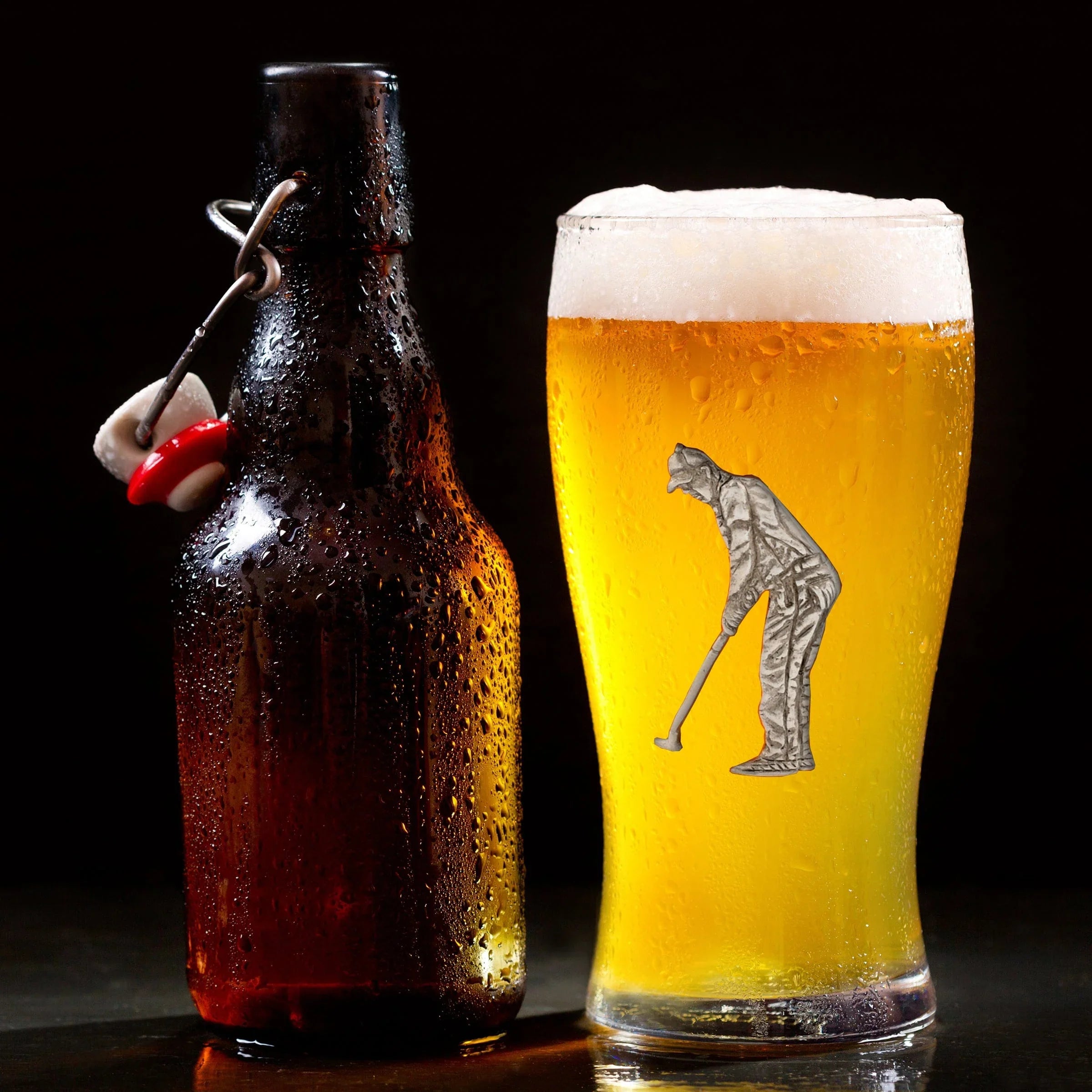 Golfer Beer Glass - The Mayfair Hall