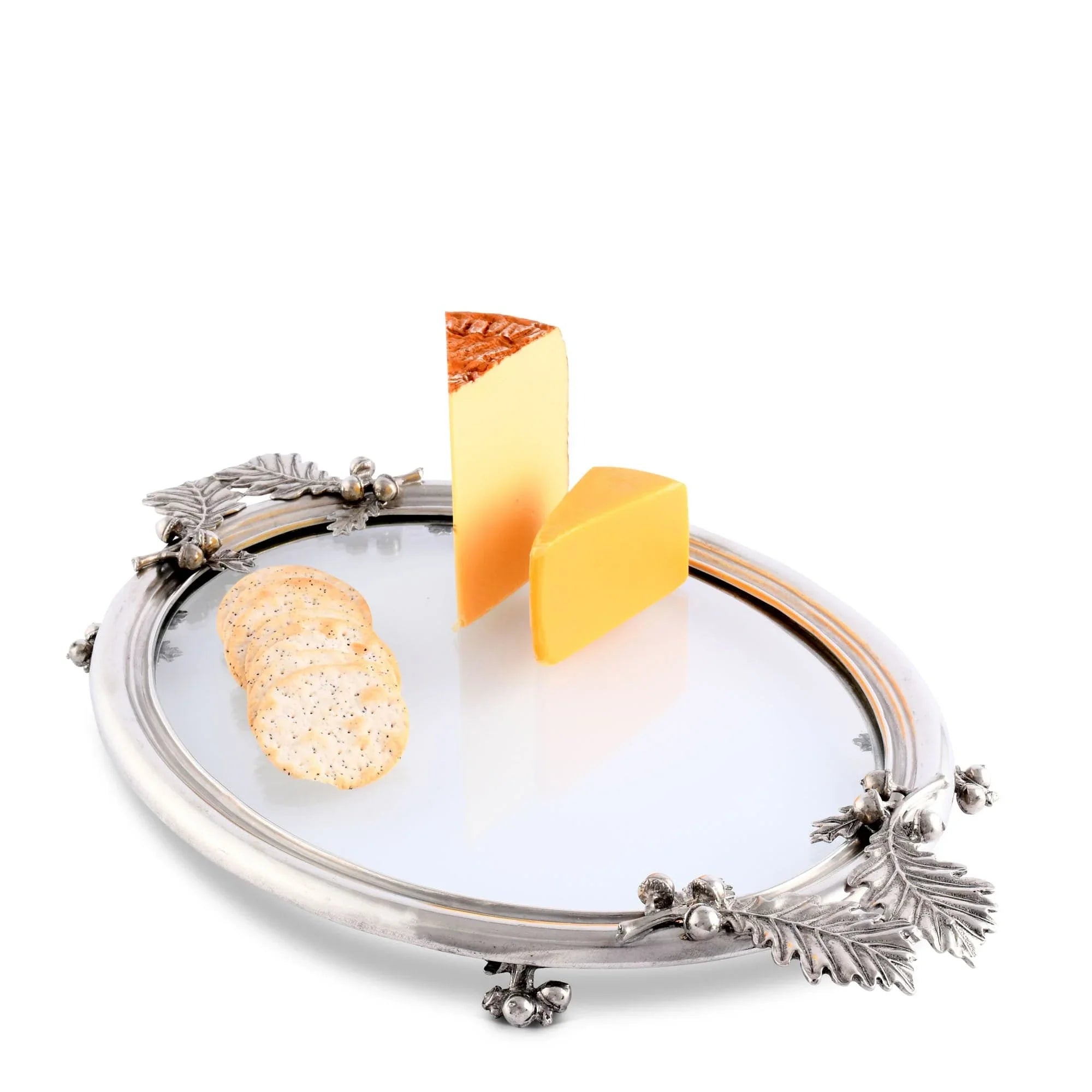 Acorn & Oak Leaf Oval Glass Tray - The Mayfair Hall