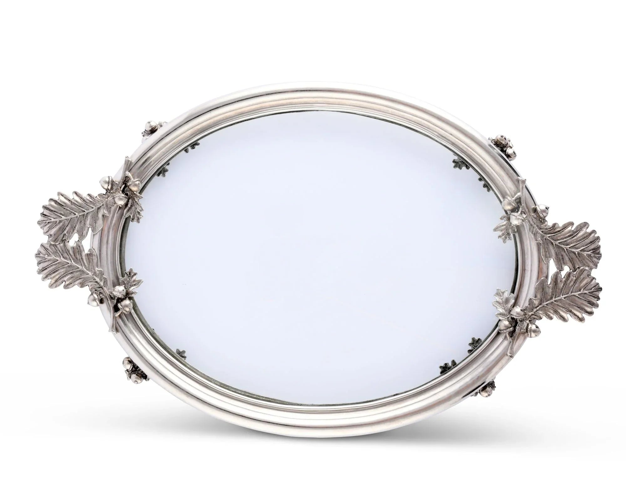 Acorn & Oak Leaf Oval Glass Tray - The Mayfair Hall