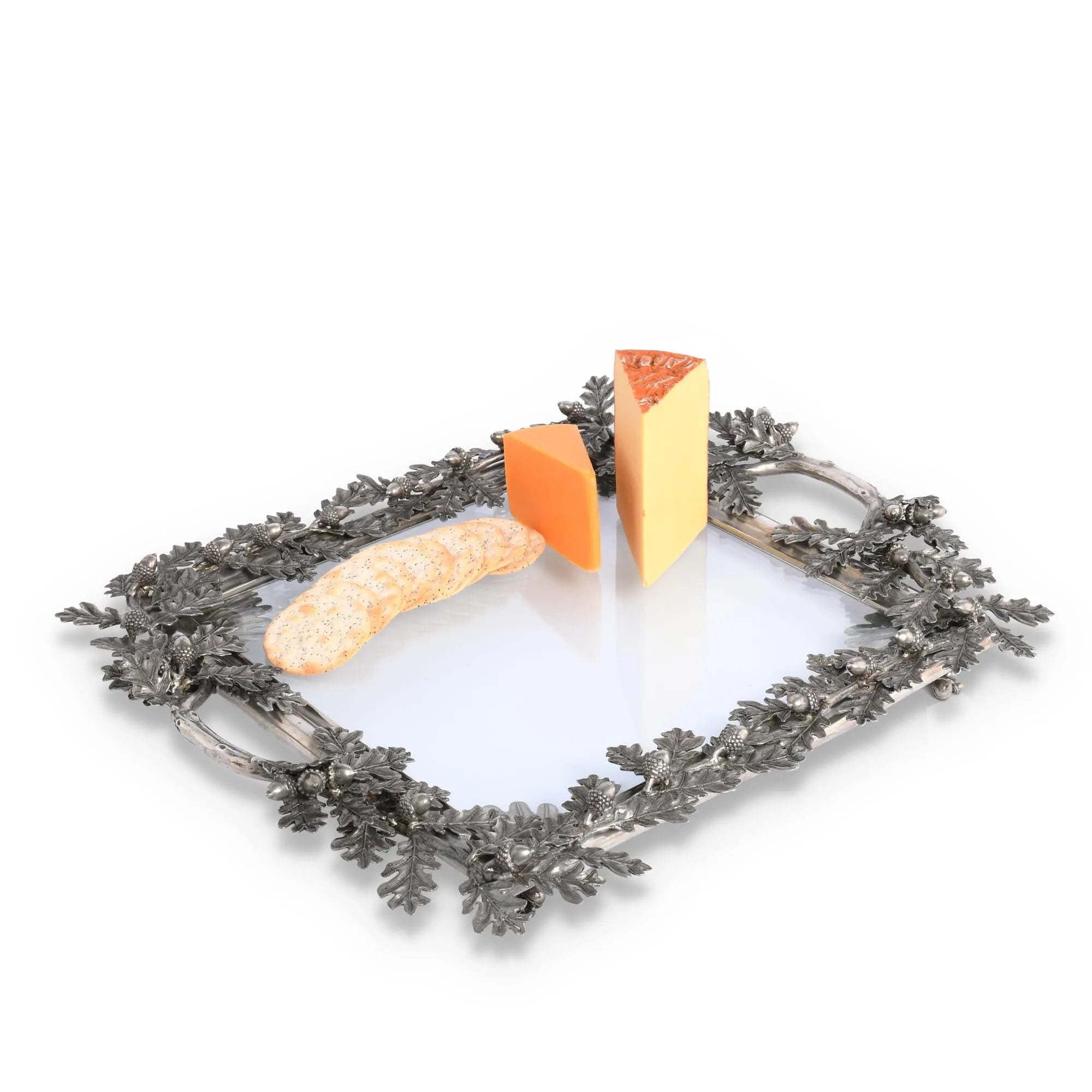 Acorn Oak & Leaf Square Glass Tray - The Mayfair Hall