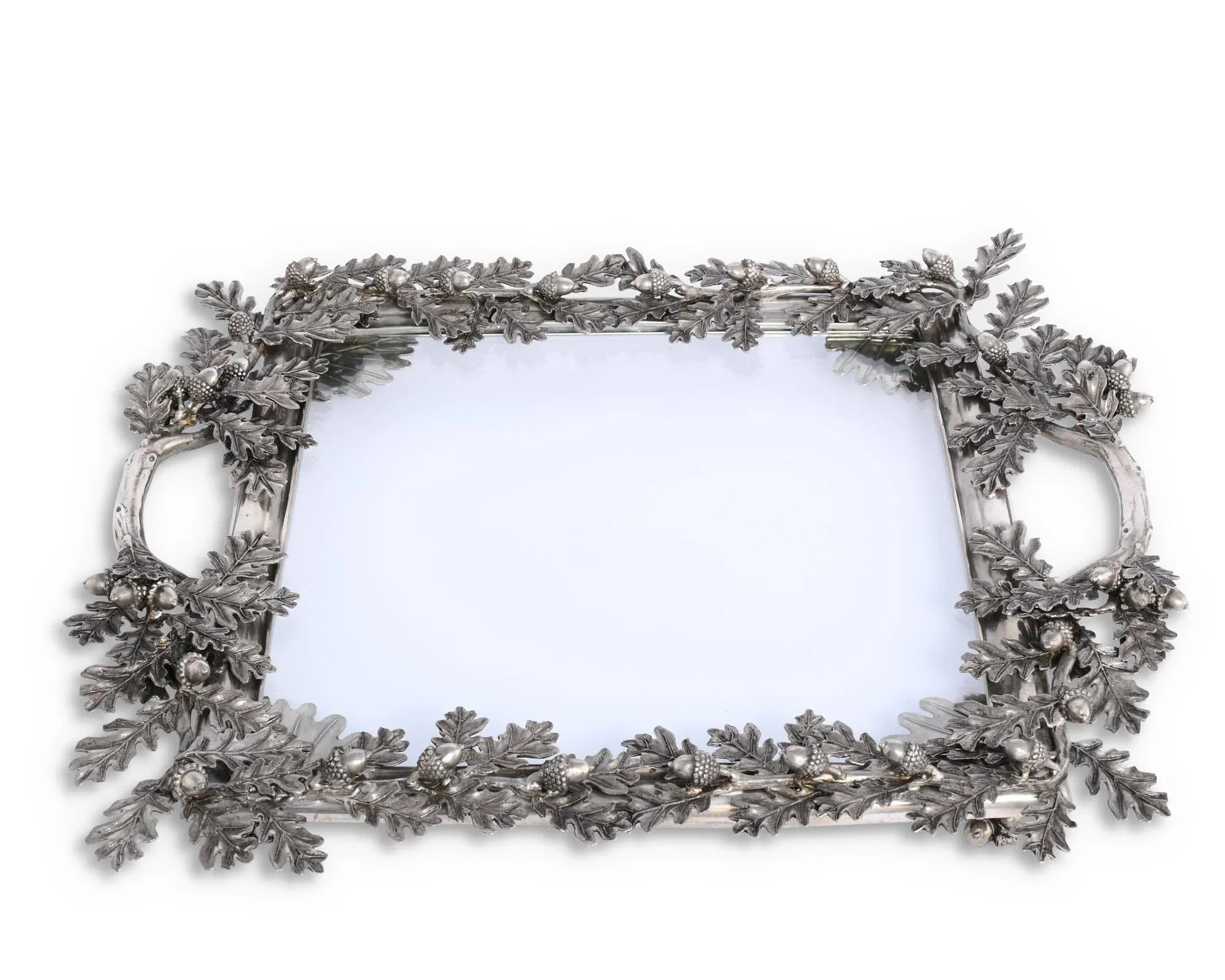 Acorn Oak & Leaf Square Glass Tray - The Mayfair Hall
