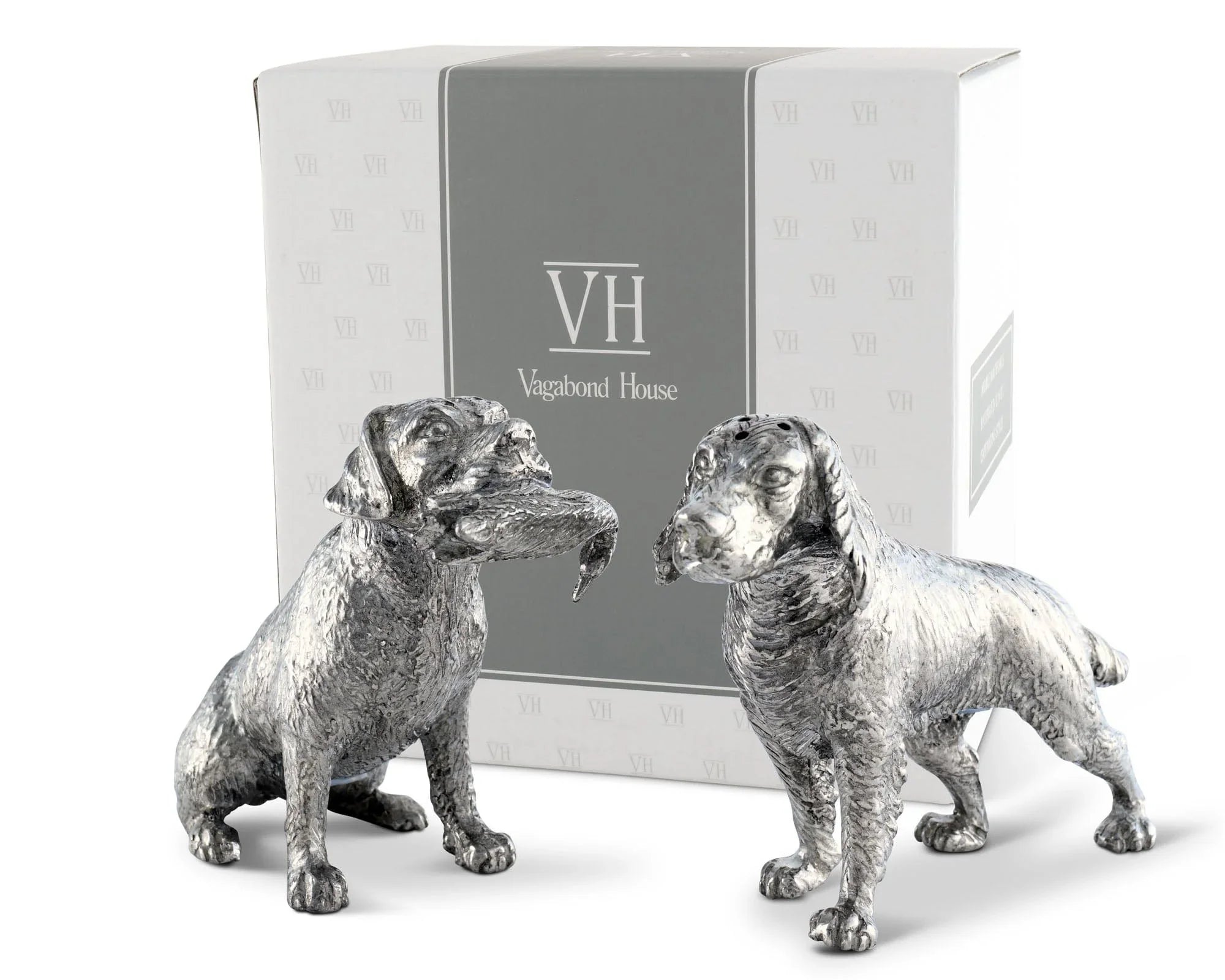 Pewter Hunting Dogs Salt & Pepper Set - The Mayfair Hall
