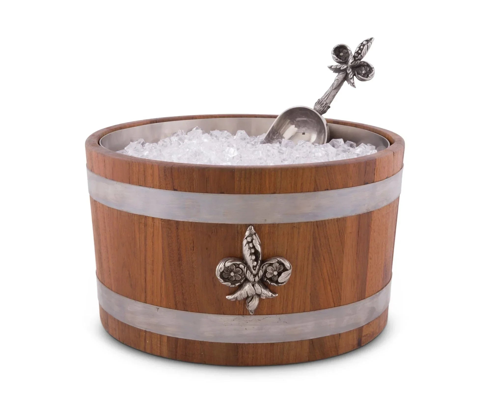 Fleur de lies Teak Beer Cooler - The Mayfair Hall