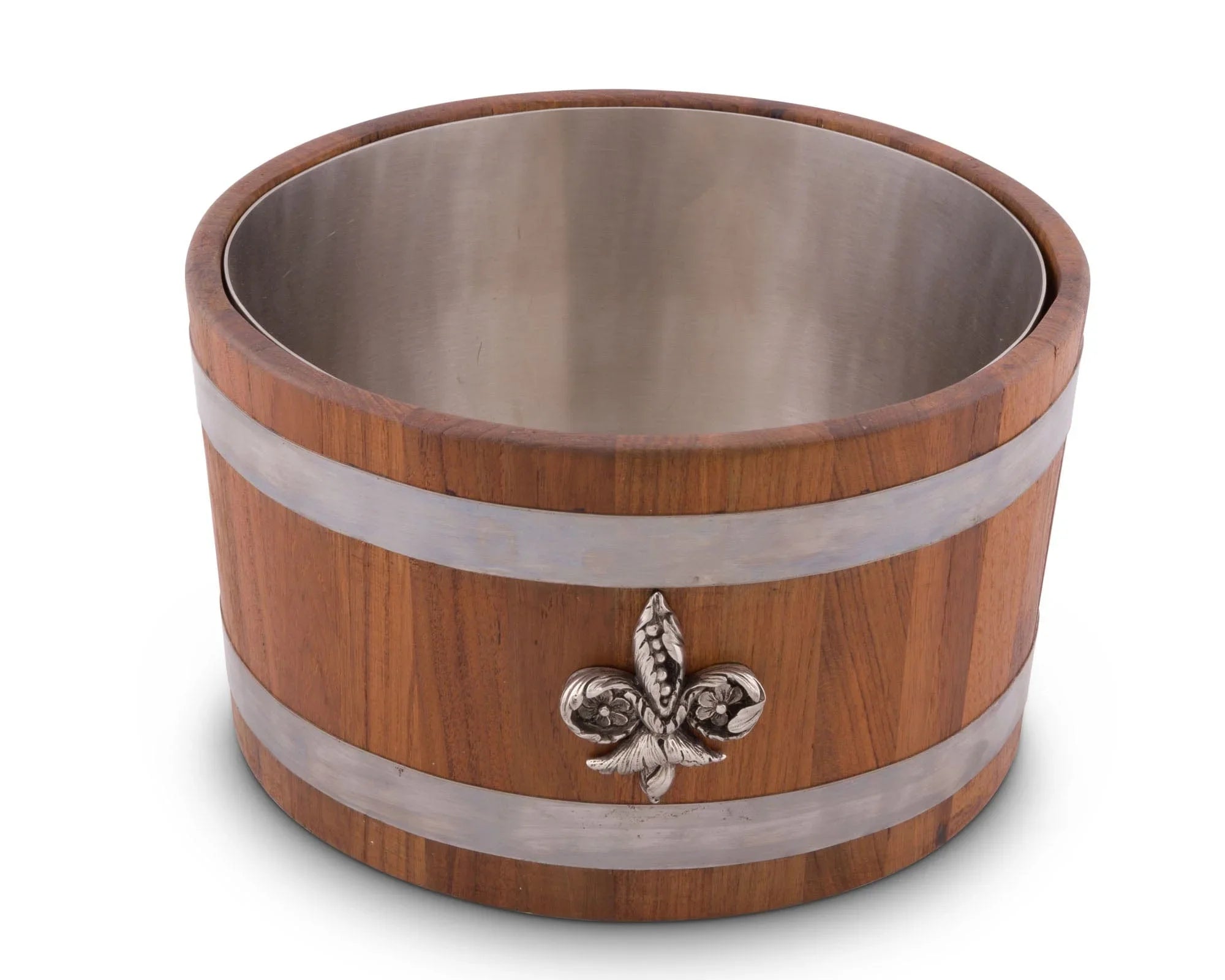 Fleur de lies Teak Beer Cooler - The Mayfair Hall