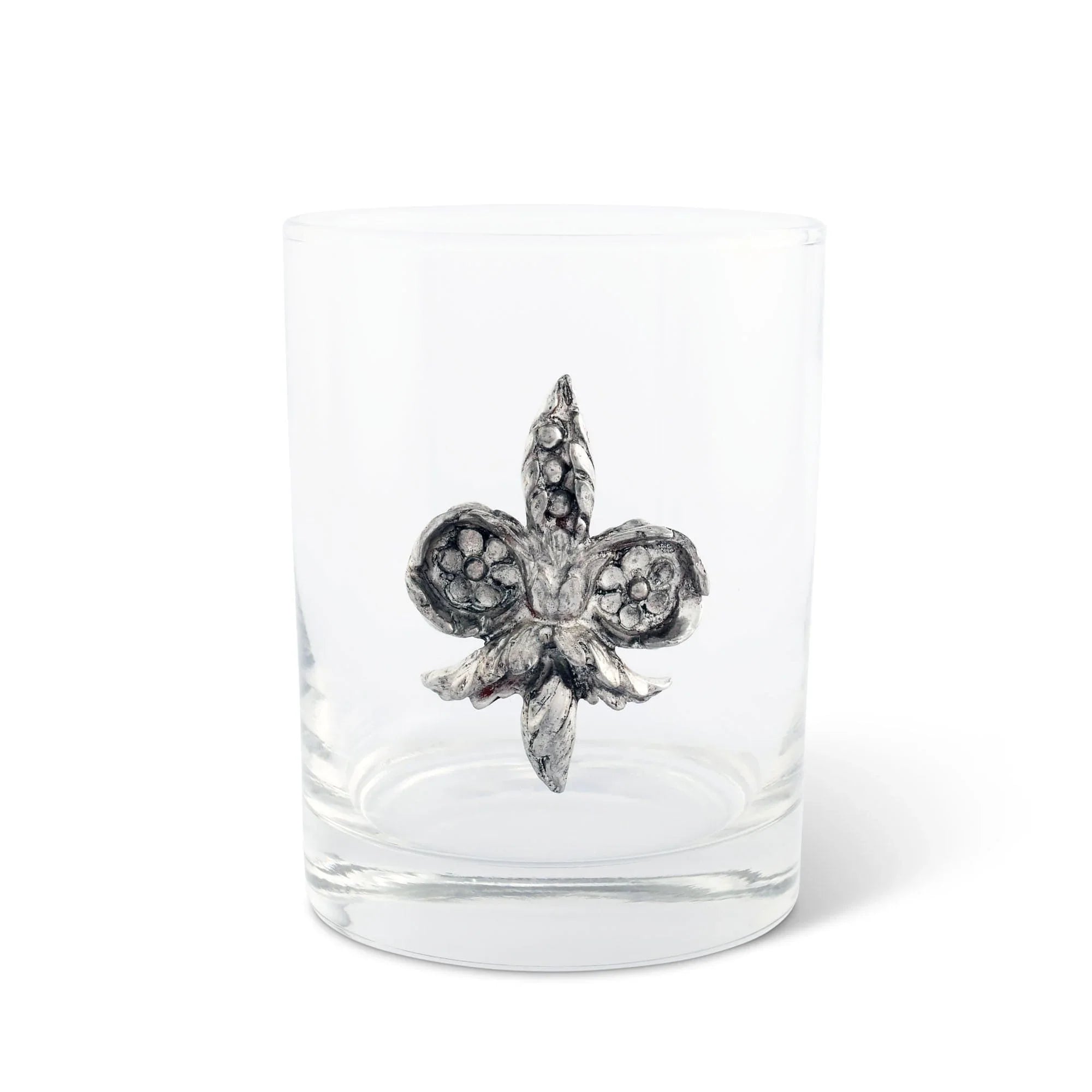 Fleur de Lys Double Old Fashion Bar Glass - The Mayfair Hall