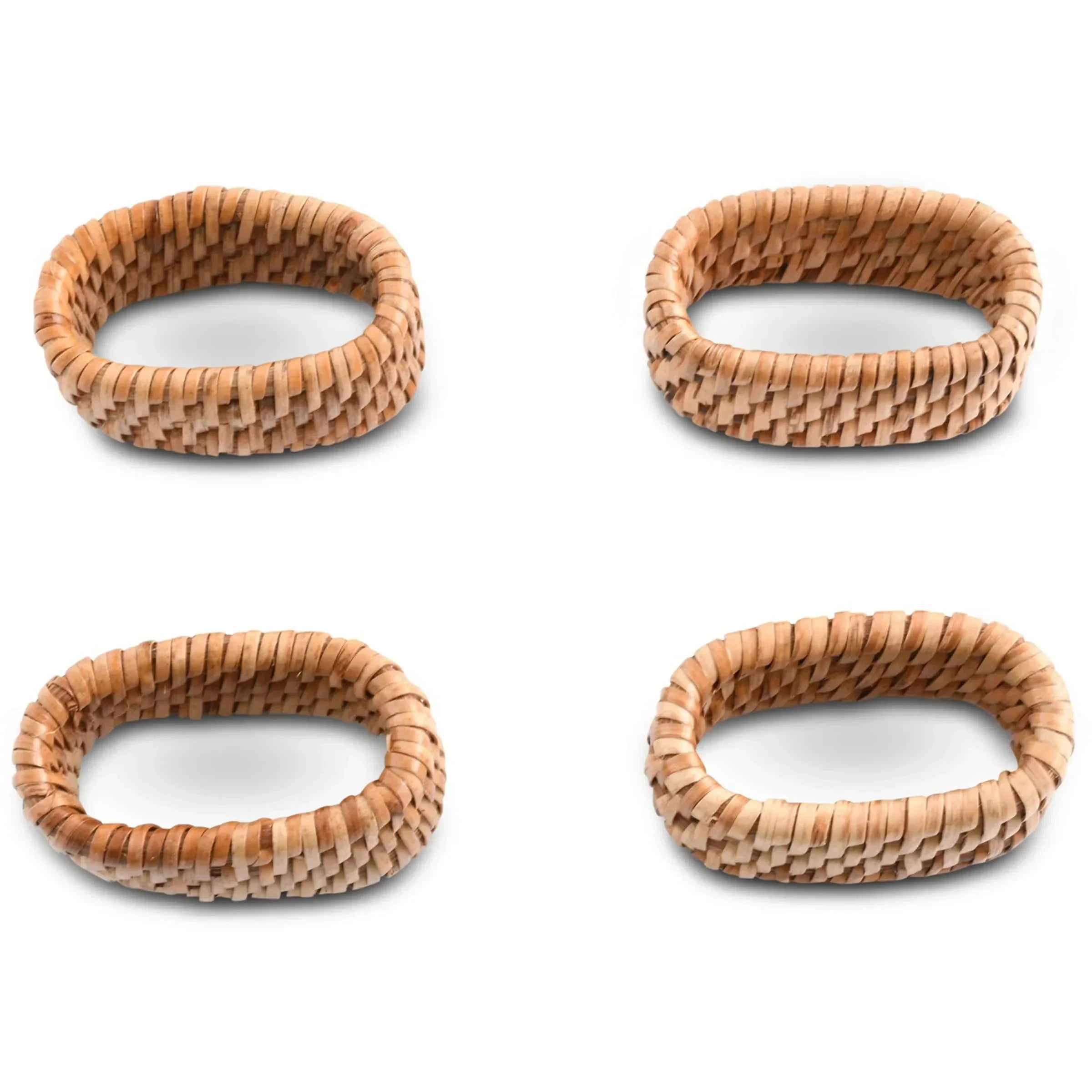 Hand Woven Rattan Napkin Ring - Set of 4 - The Mayfair Hall