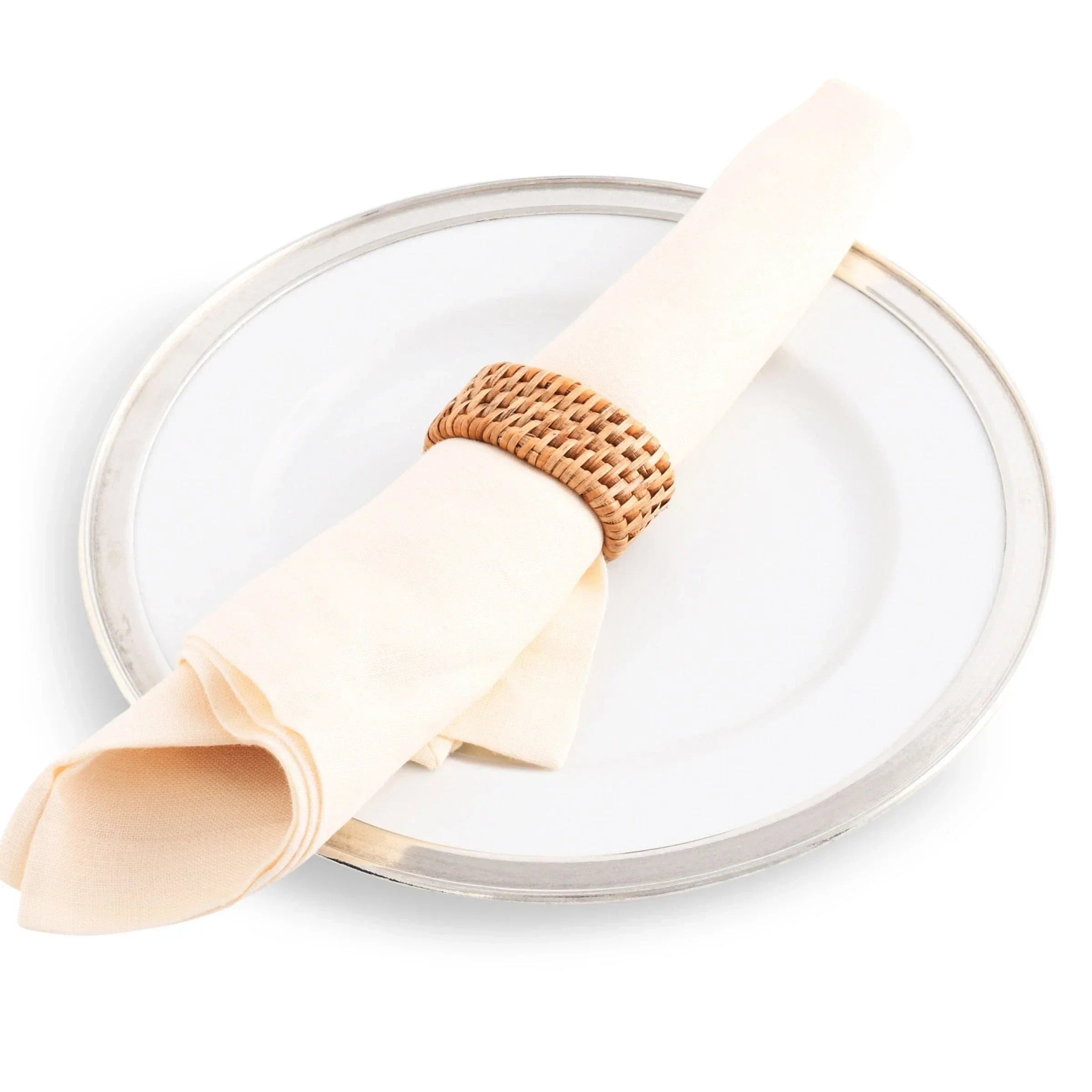 Hand Woven Rattan Napkin Ring - Set of 4 - The Mayfair Hall