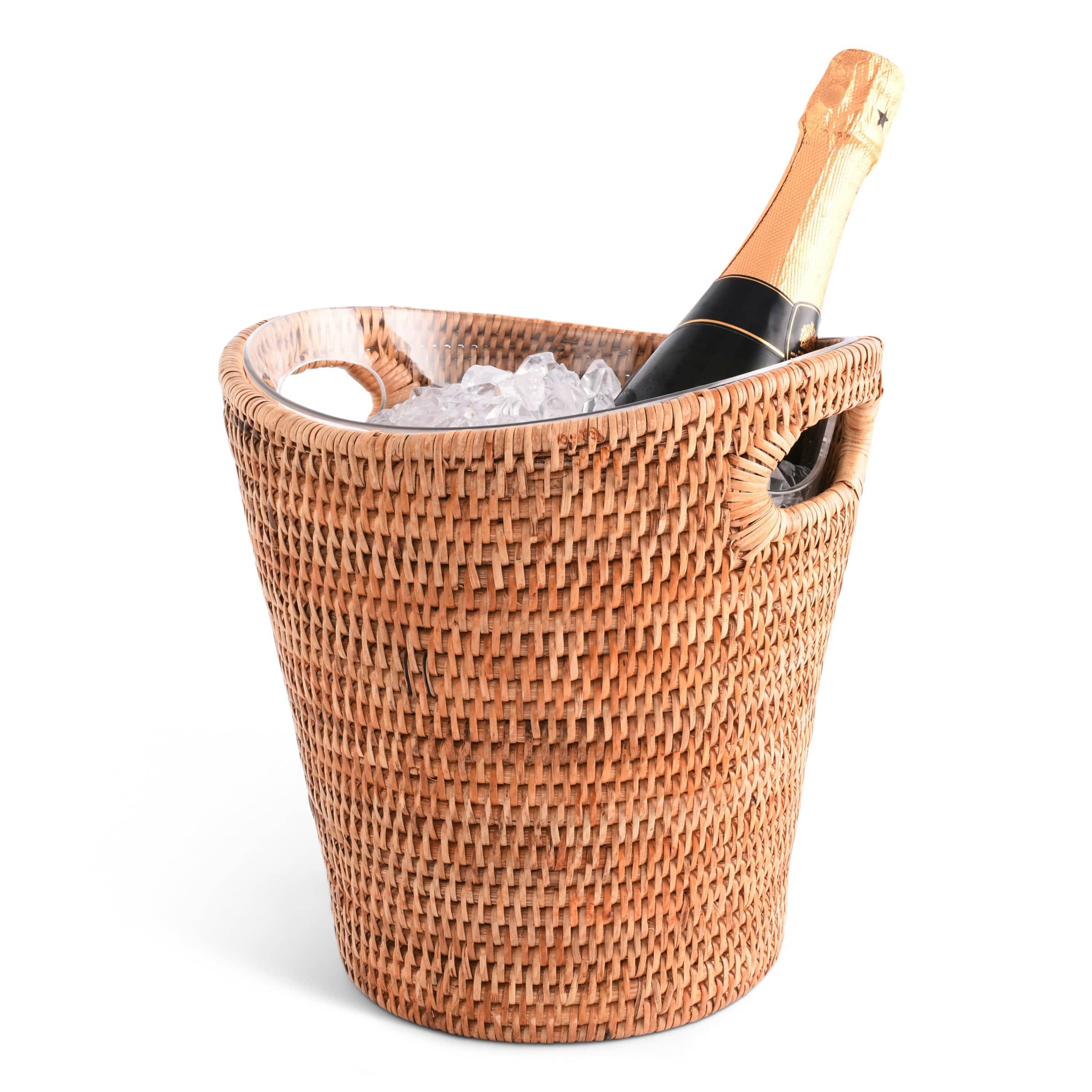 Hand Woven Rattan Wicker Champagne Bucket / Ice Bucket