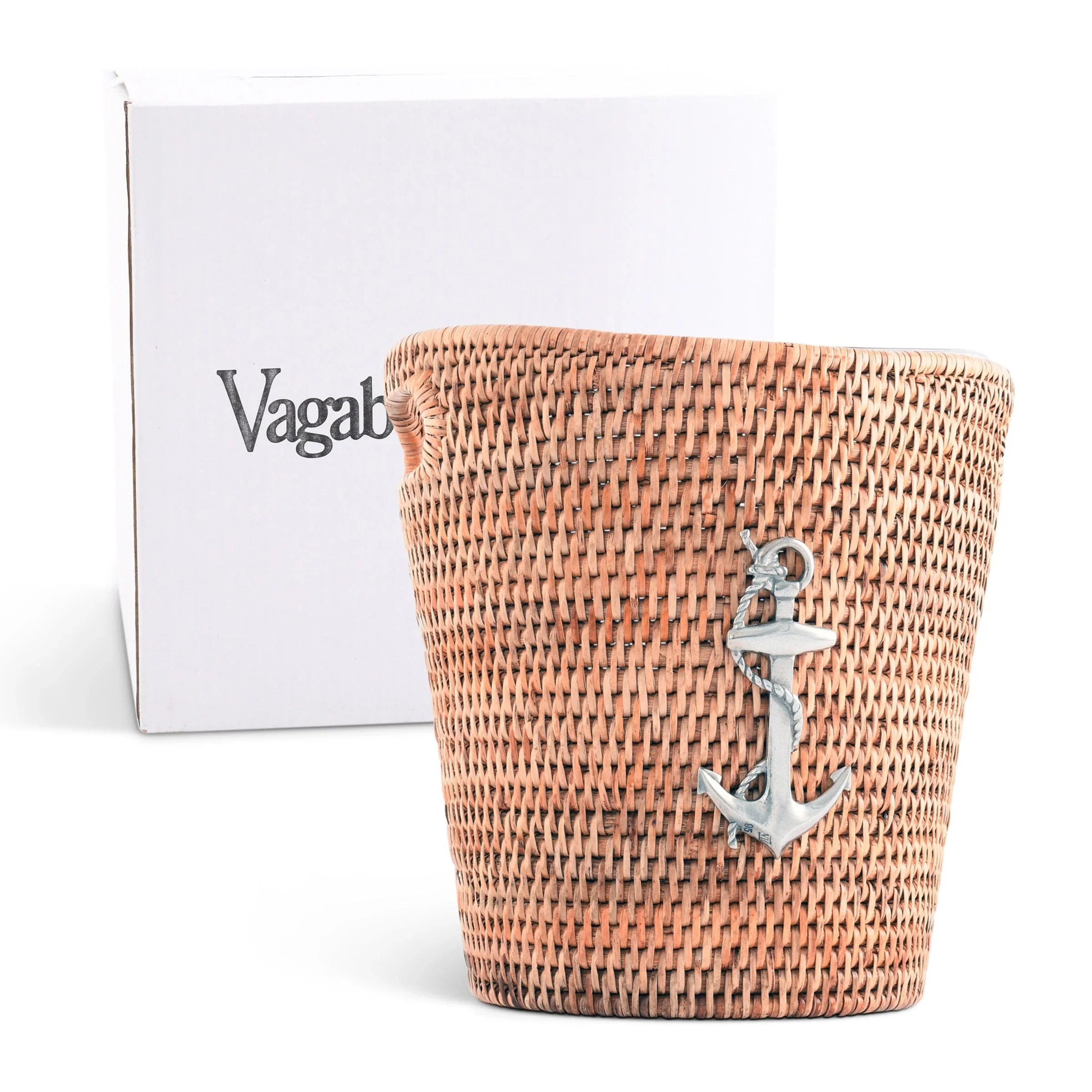 Anchor Hand Woven Wicker Rattan Champagne / Ice Bucket - The Mayfair Hall