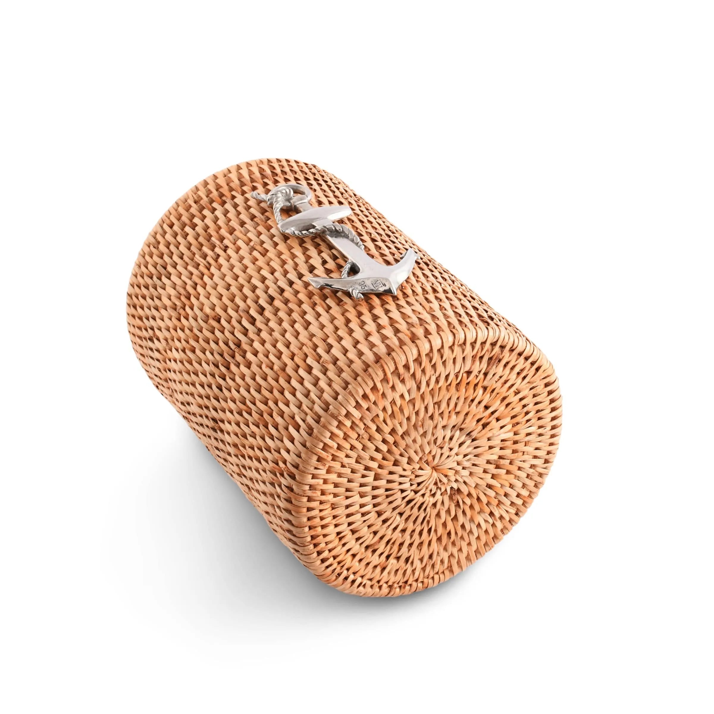 Anchor Hand Woven Wicker Rattan Utensils Holder - The Mayfair Hall