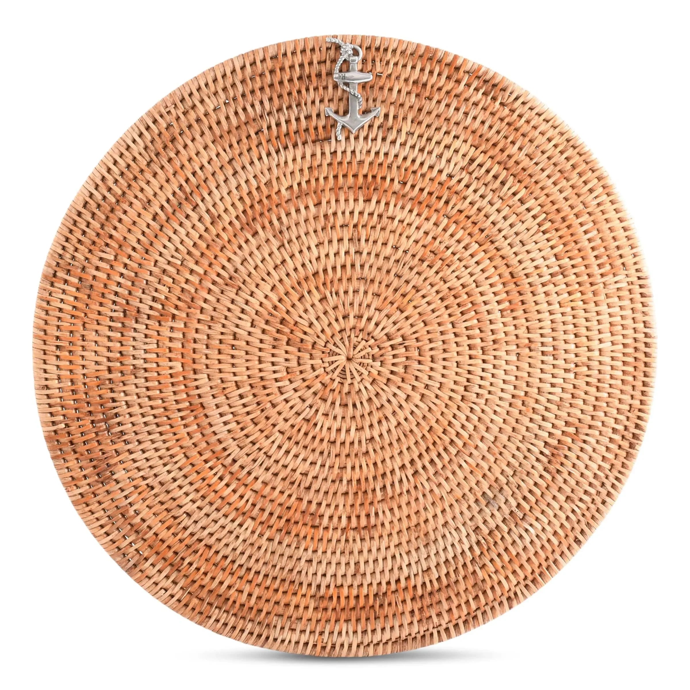Anchor Placemat Hand Woven Wicker Rattan Round - Set of 4 - The Mayfair Hall