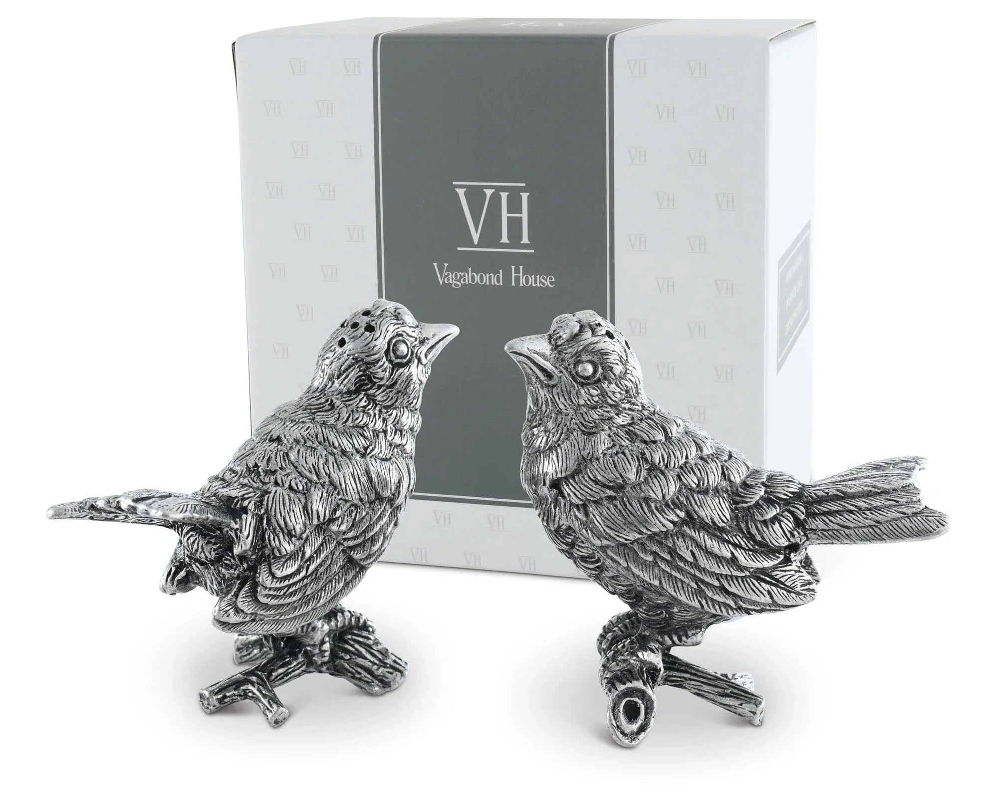 Pewter Song Birds Salt & Pepper Set - The Mayfair Hall