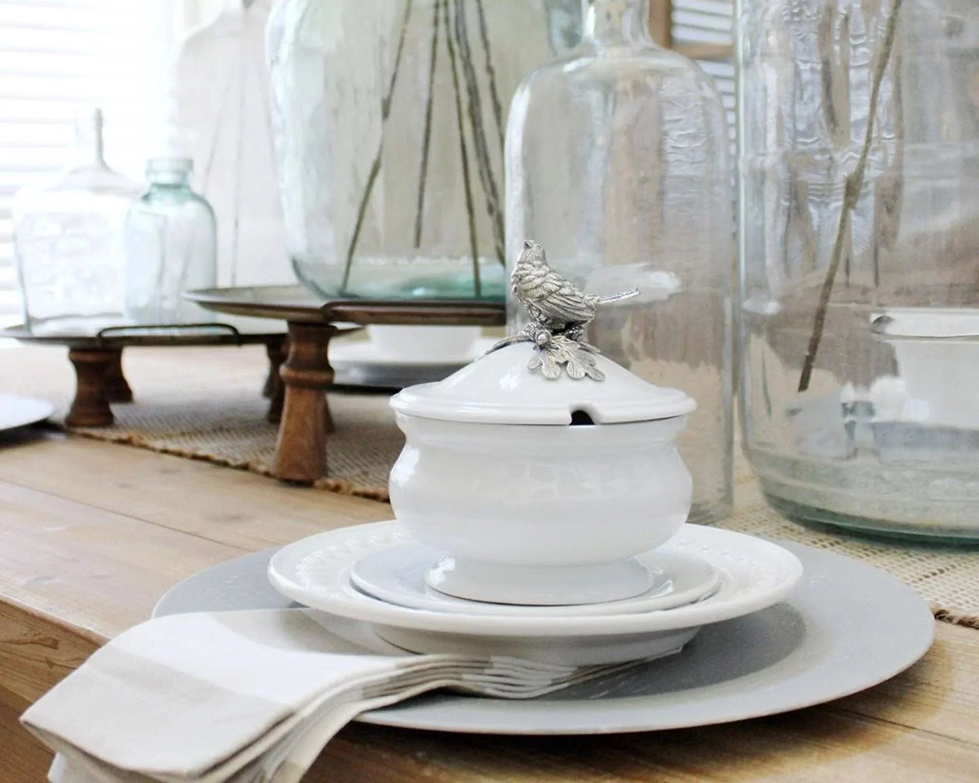 Songbird Porcelain Lidded Bowl - The Mayfair Hall