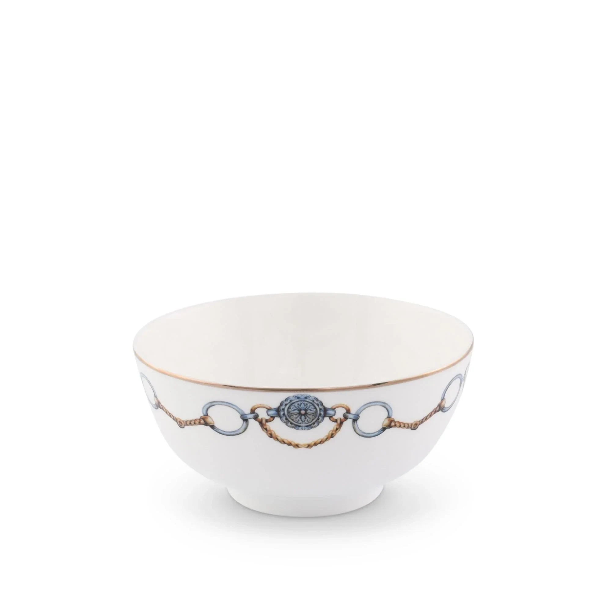 Amarillo Concho Pattern Bone China Round Cereal / Dip Bowl - The Mayfair Hall