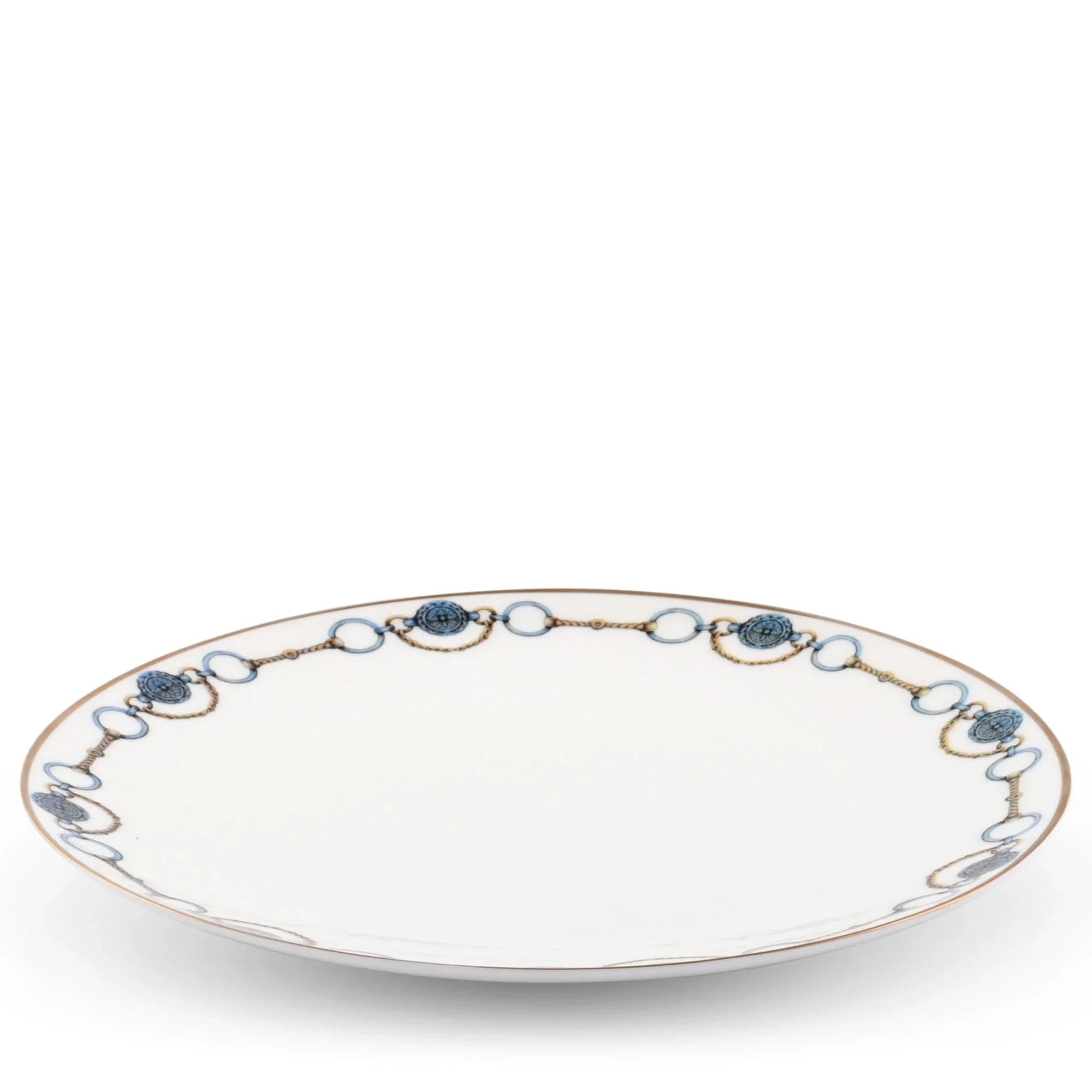 Amarillo Concho Pattern Bone China Round Charger Plate - The Mayfair Hall