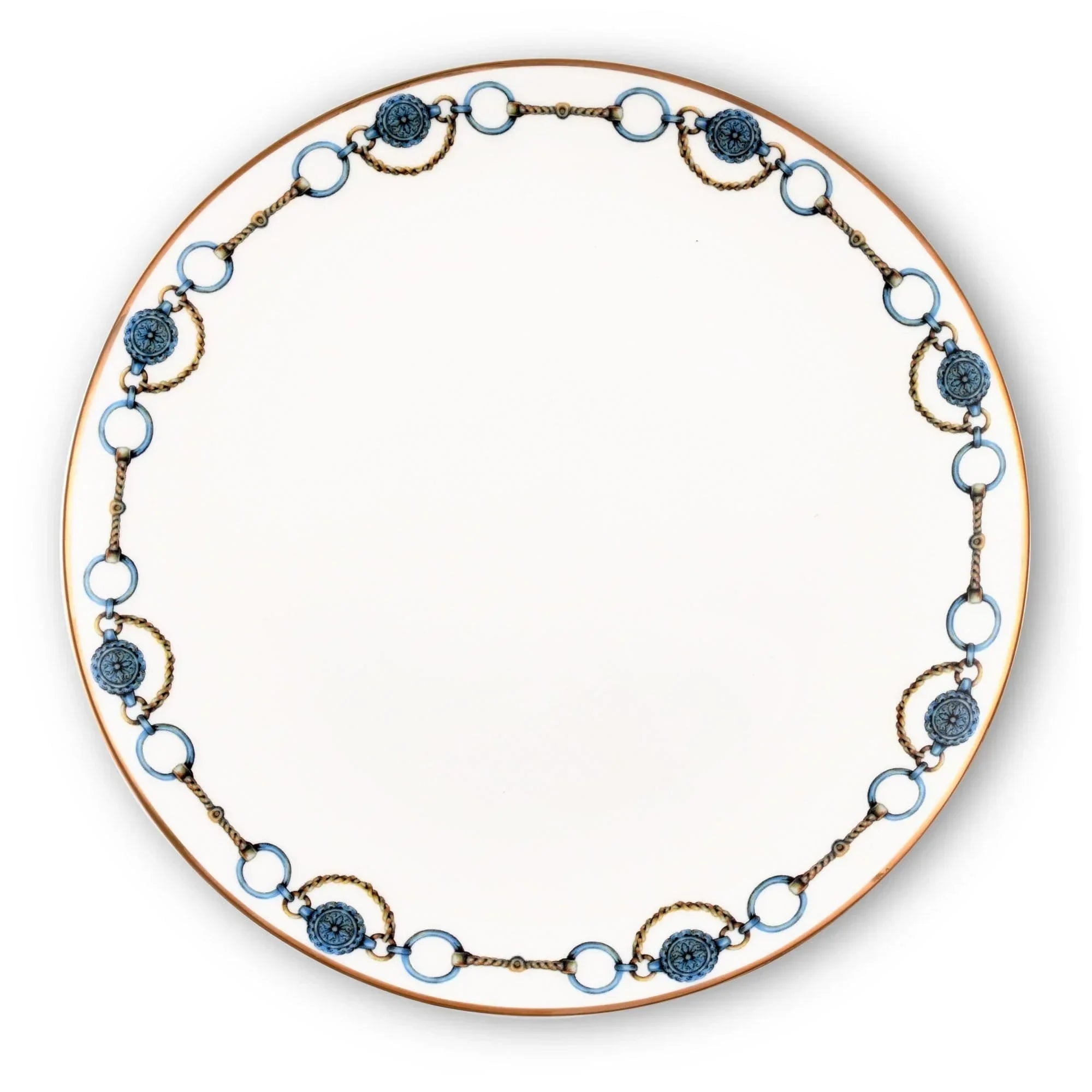 Amarillo Concho Pattern Bone China Round Dinner Plate - The Mayfair Hall