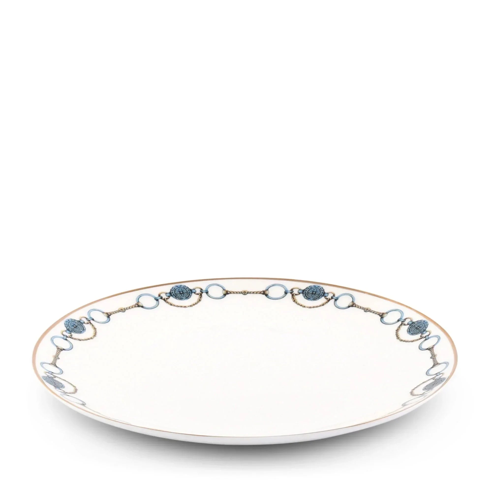 Amarillo Concho Pattern Bone China Round Dinner Plate - The Mayfair Hall