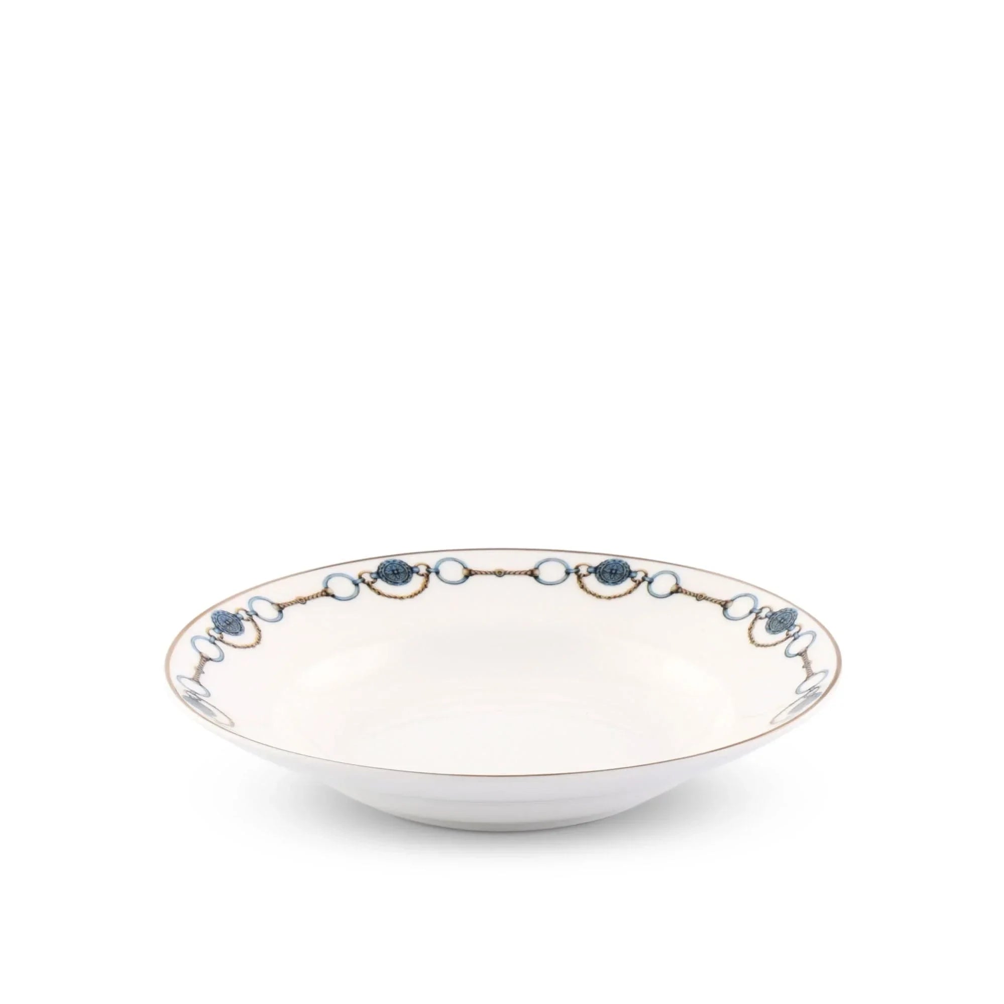 Amarillo Concho Pattern Bone China Soup Plate - The Mayfair Hall