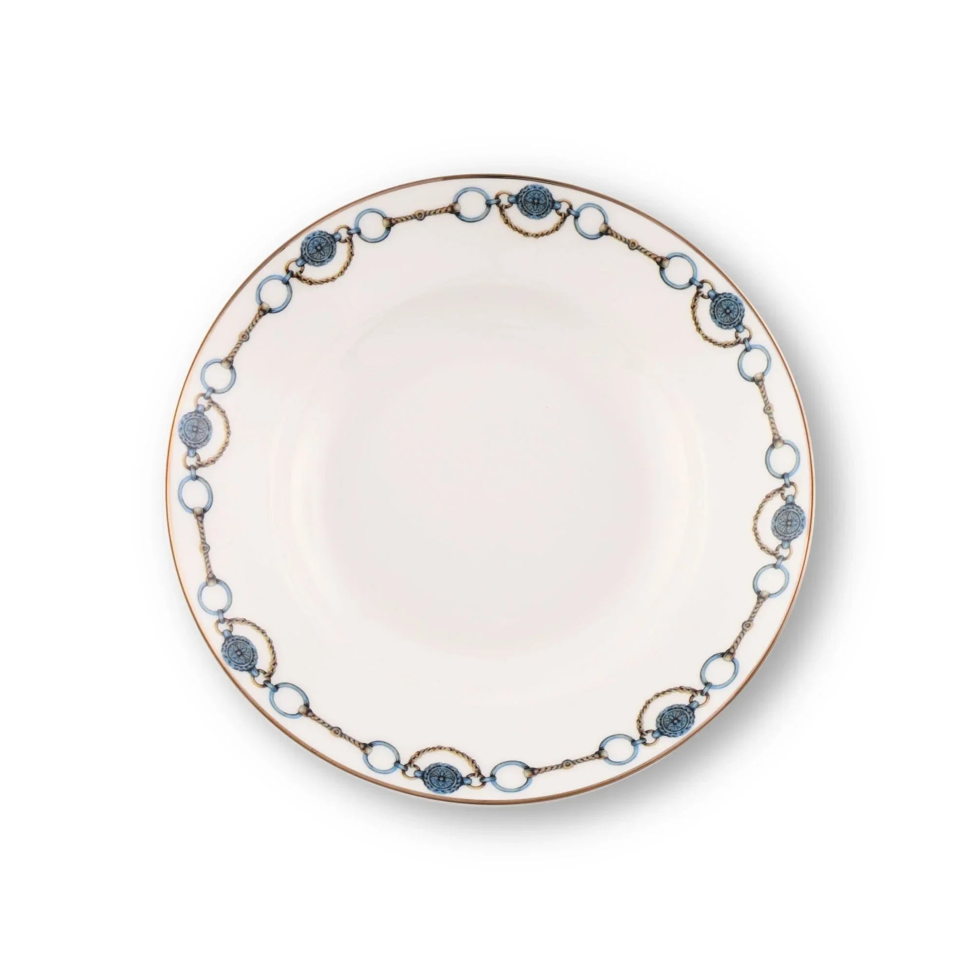 Amarillo Concho Pattern Bone China Soup Plate - The Mayfair Hall