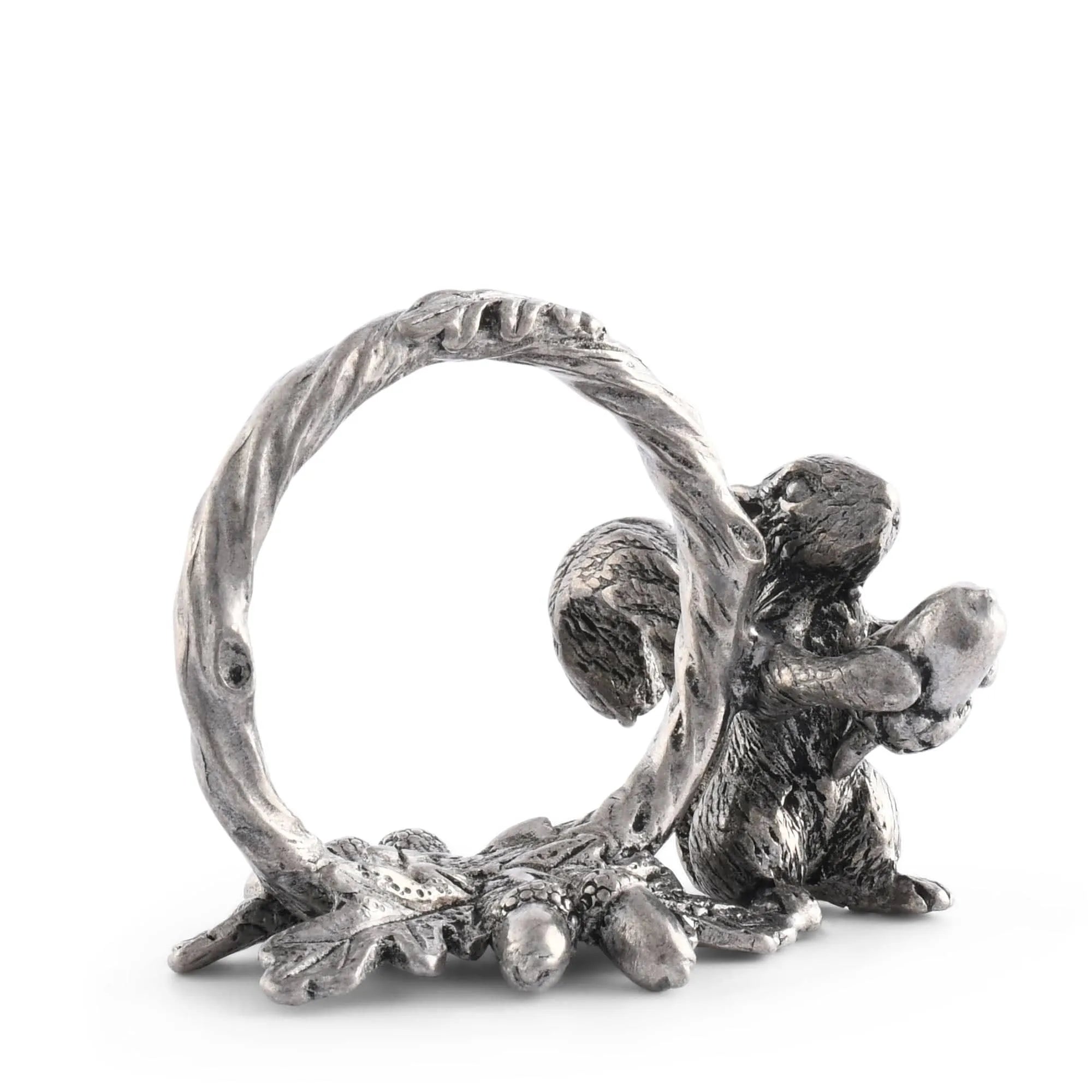 Pewter Squirrel Branch Napkin Ring - The Mayfair Hall