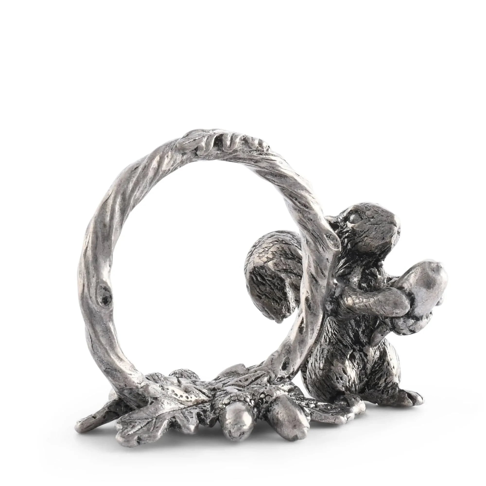 Pewter Squirrel Branch Napkin Ring - The Mayfair Hall