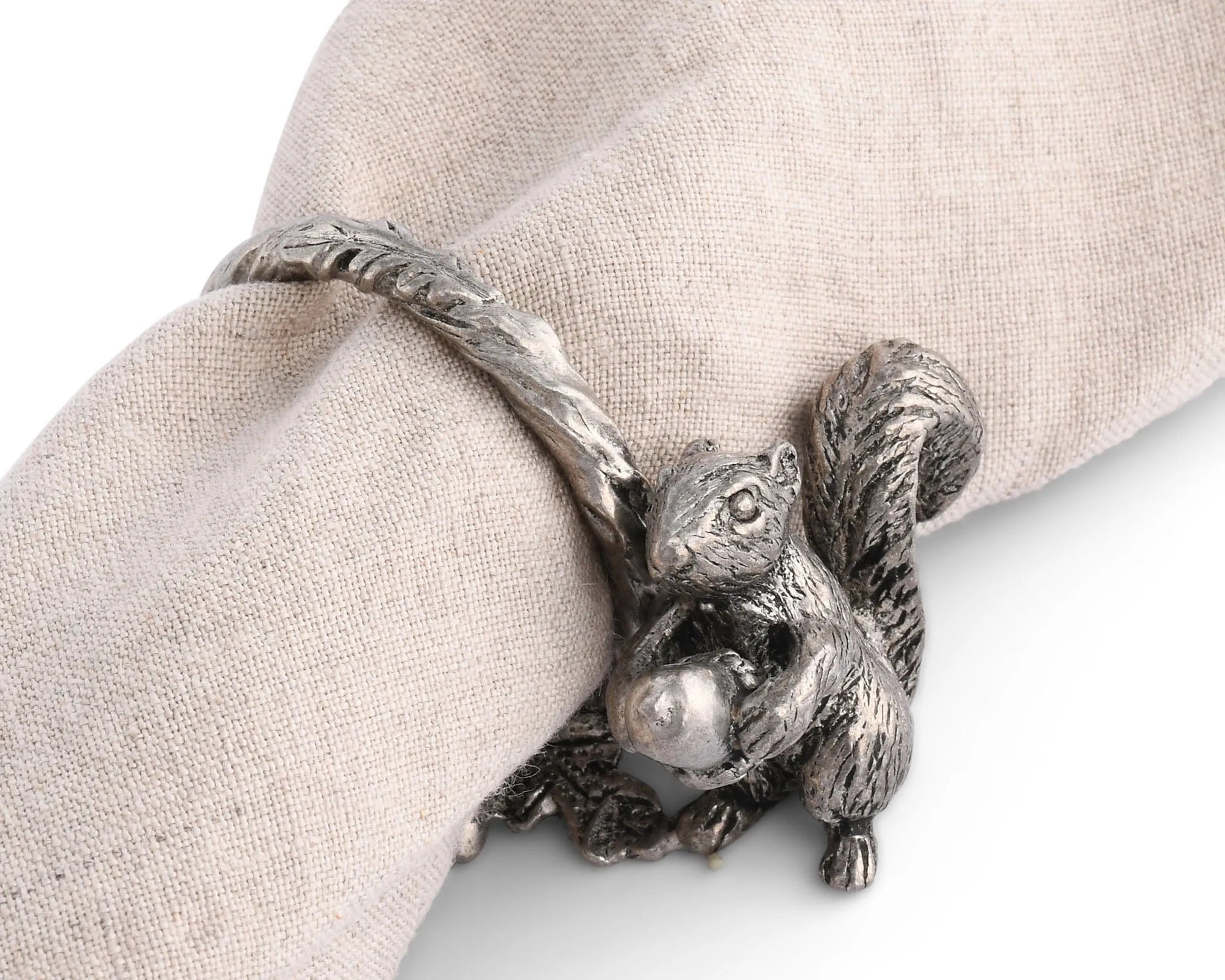 Pewter Squirrel Branch Napkin Ring - The Mayfair Hall