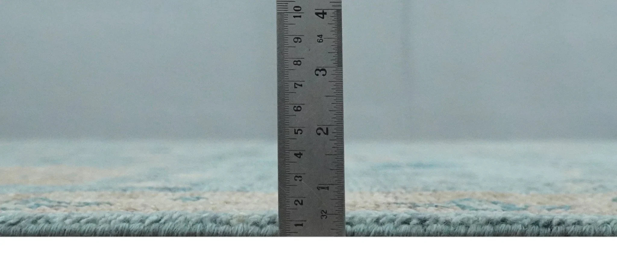 Vintage Style Light Blue and Brown Hand knotted Oushak Multi Size wool Area Rug - The Rug Decor