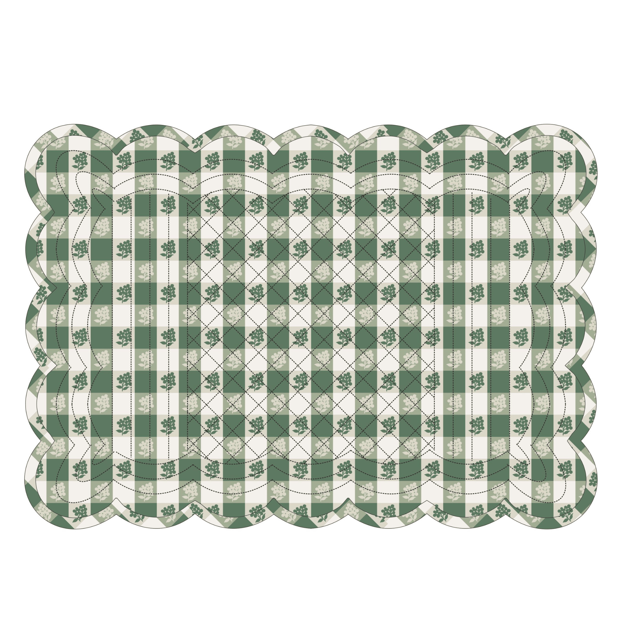 Virginia Scalloped Rectangle Placemat