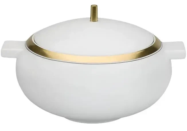 Domo Gold Porcelain Tureen - The Mayfair Hall